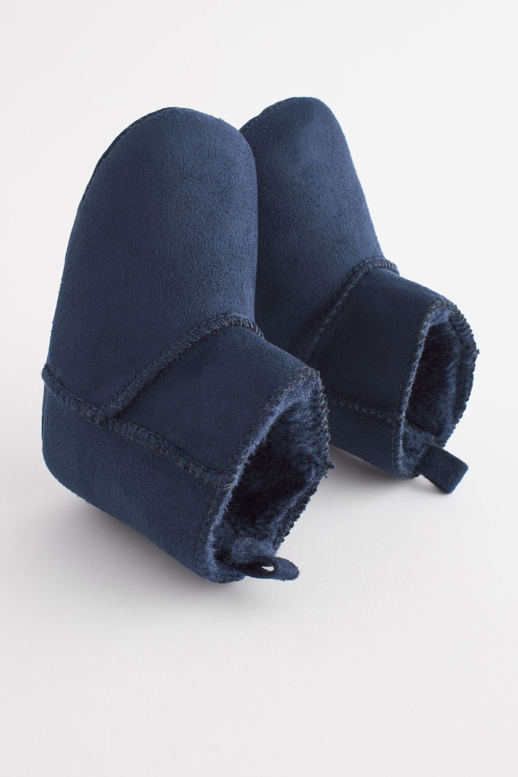 Navy Warm Lined Baby Pull On Boots (0-24mths)