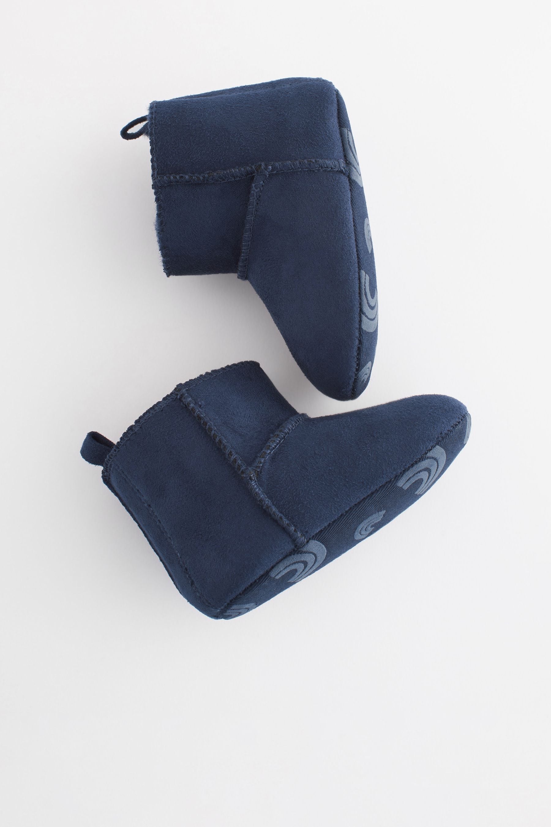 Navy Warm Lined Baby Pull On Boots (0-24mths)