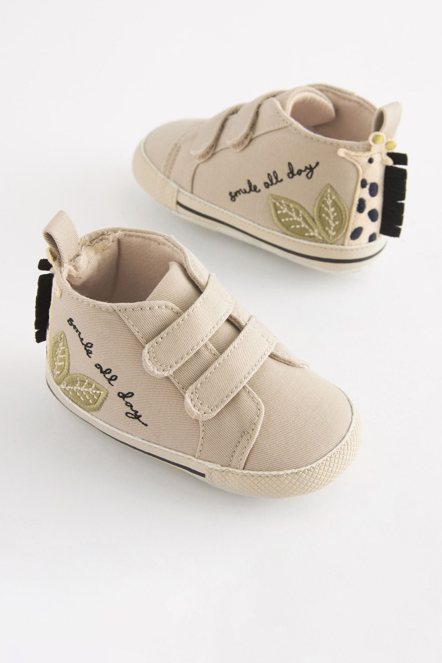 Stone Natural Giraffe Easy Fastening Baby Boots (0-24mths)