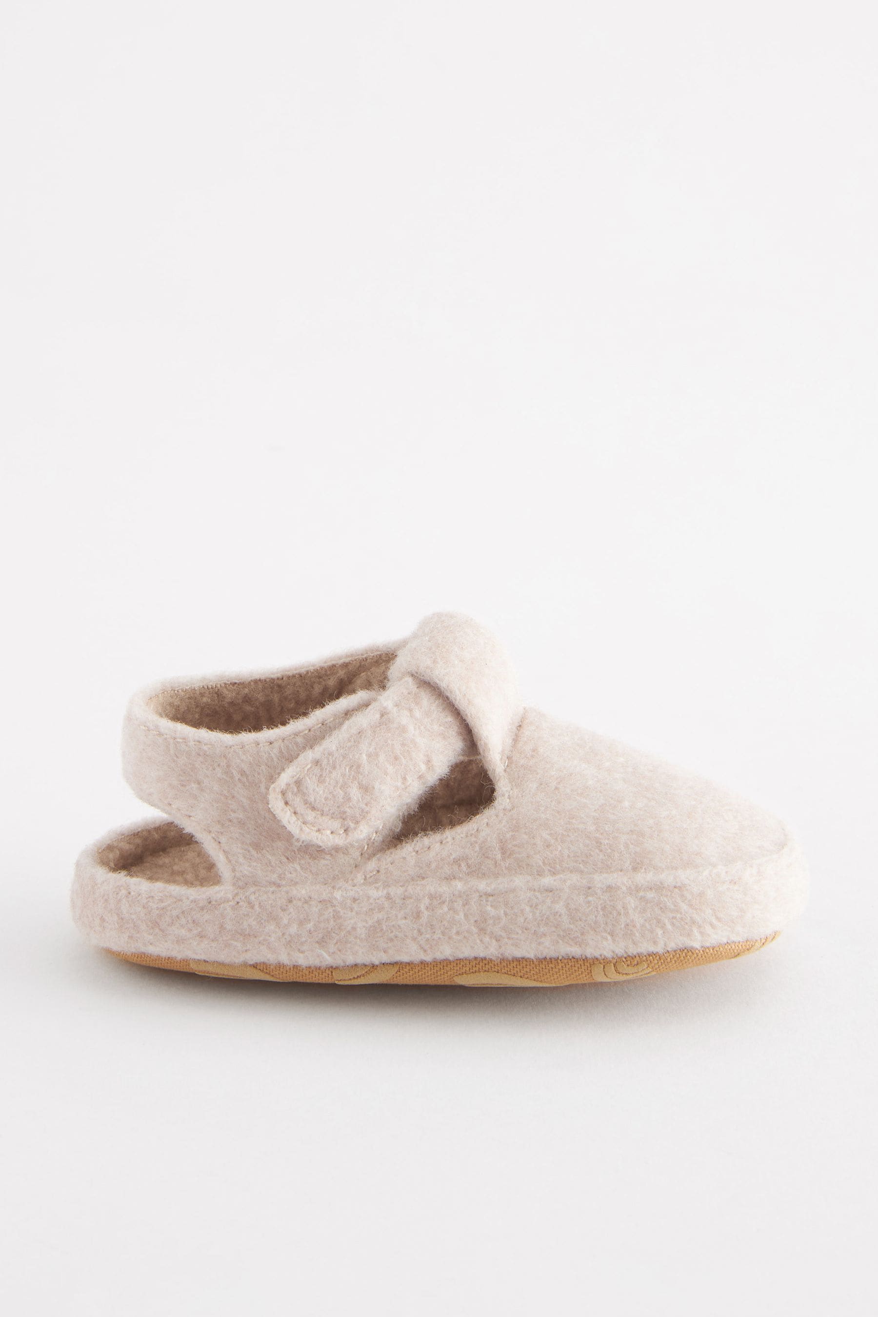 Stone Cream Pram Baby Slippers (0-24mths)