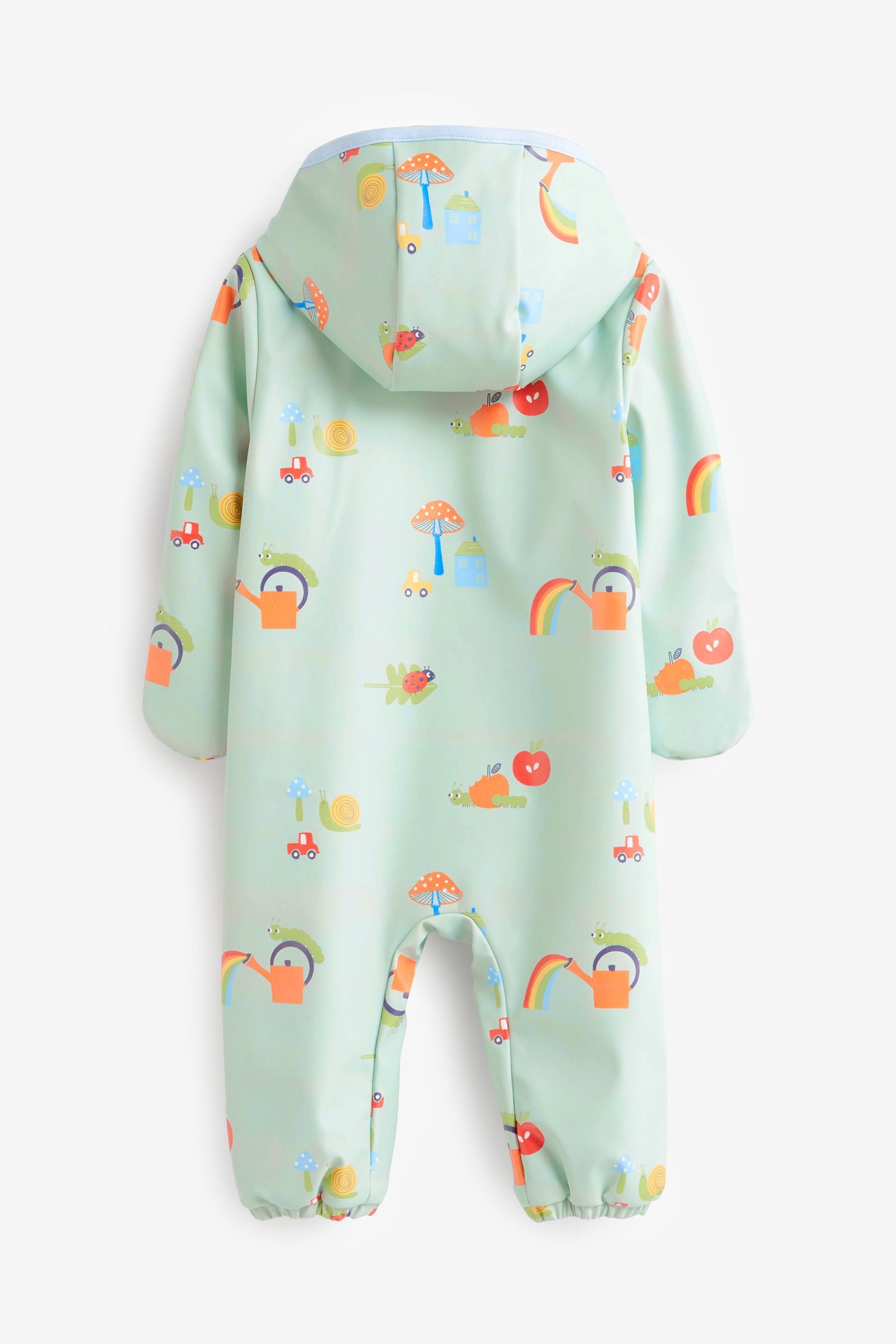 Green Shower Resistant Baby All-In-One Pramsuit (0mths-2yrs)