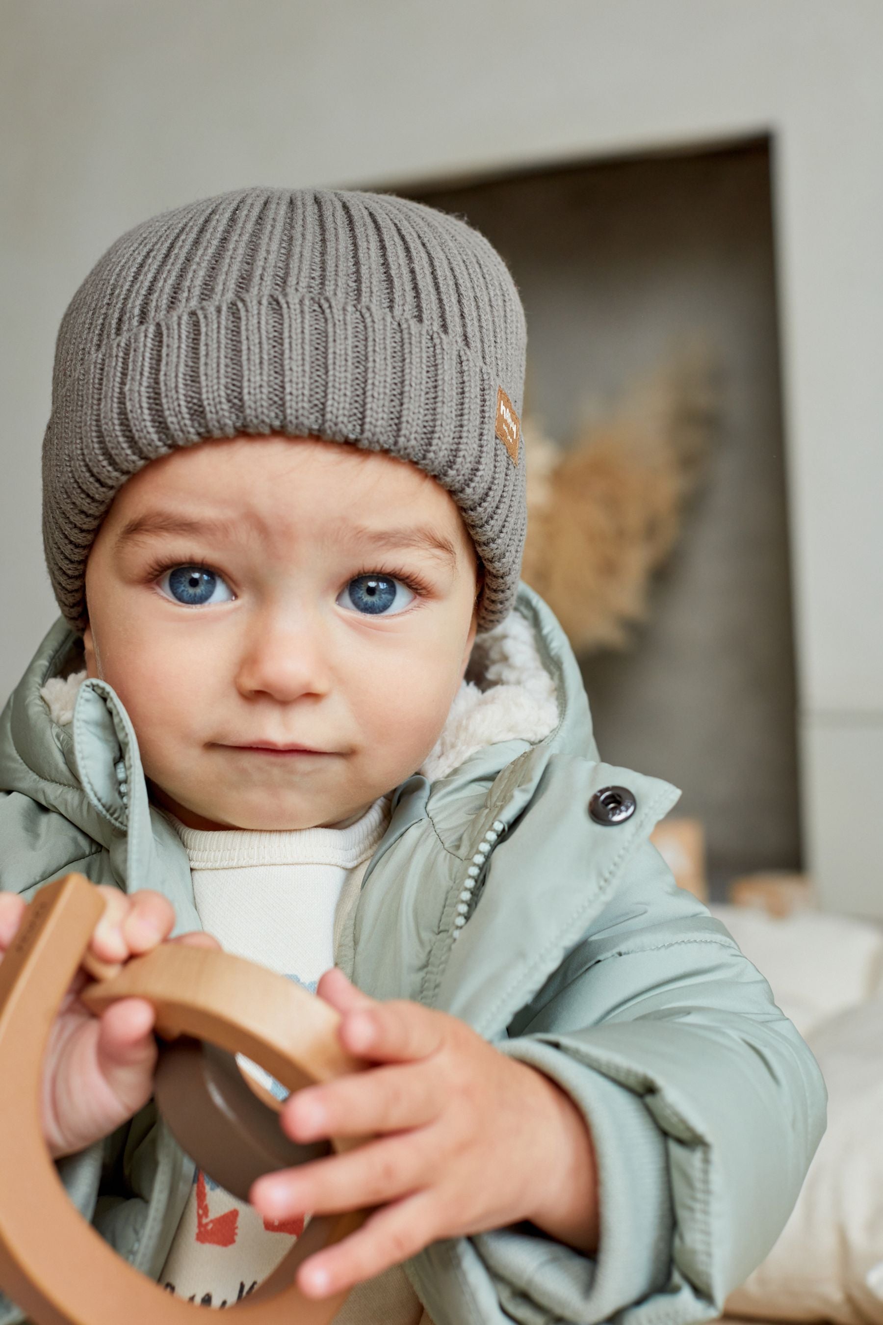 Grey Beanie Baby Hat (0mths-2yrs)