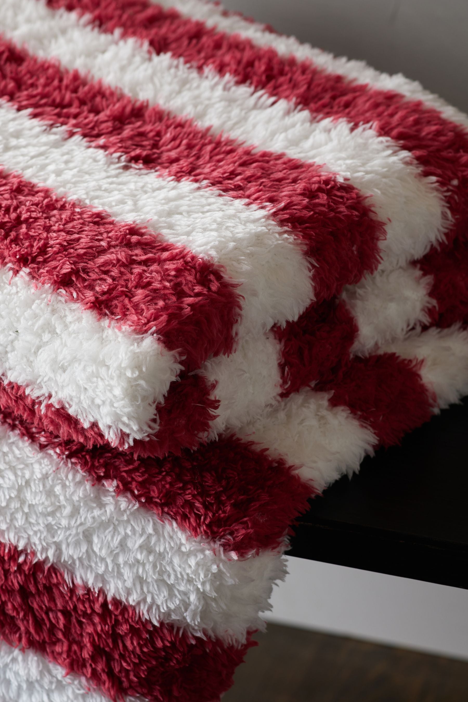 Red Snuggle Teddy Fleece Throw