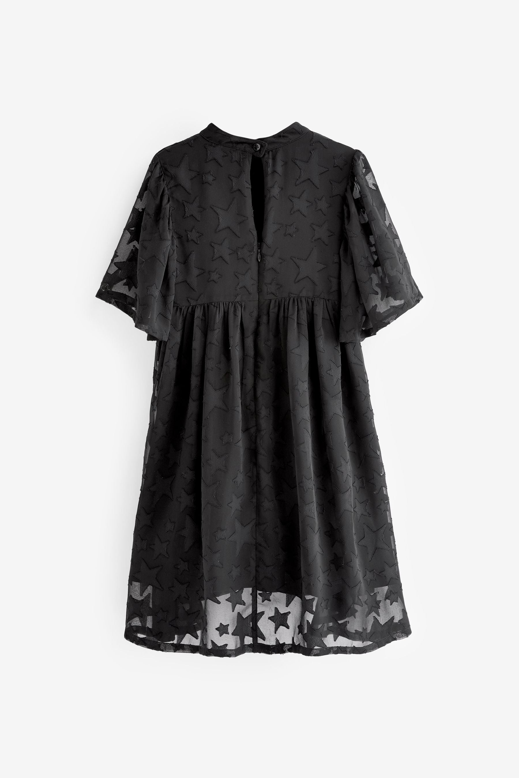 Black Star Jacquard Party Dress (3-16yrs)