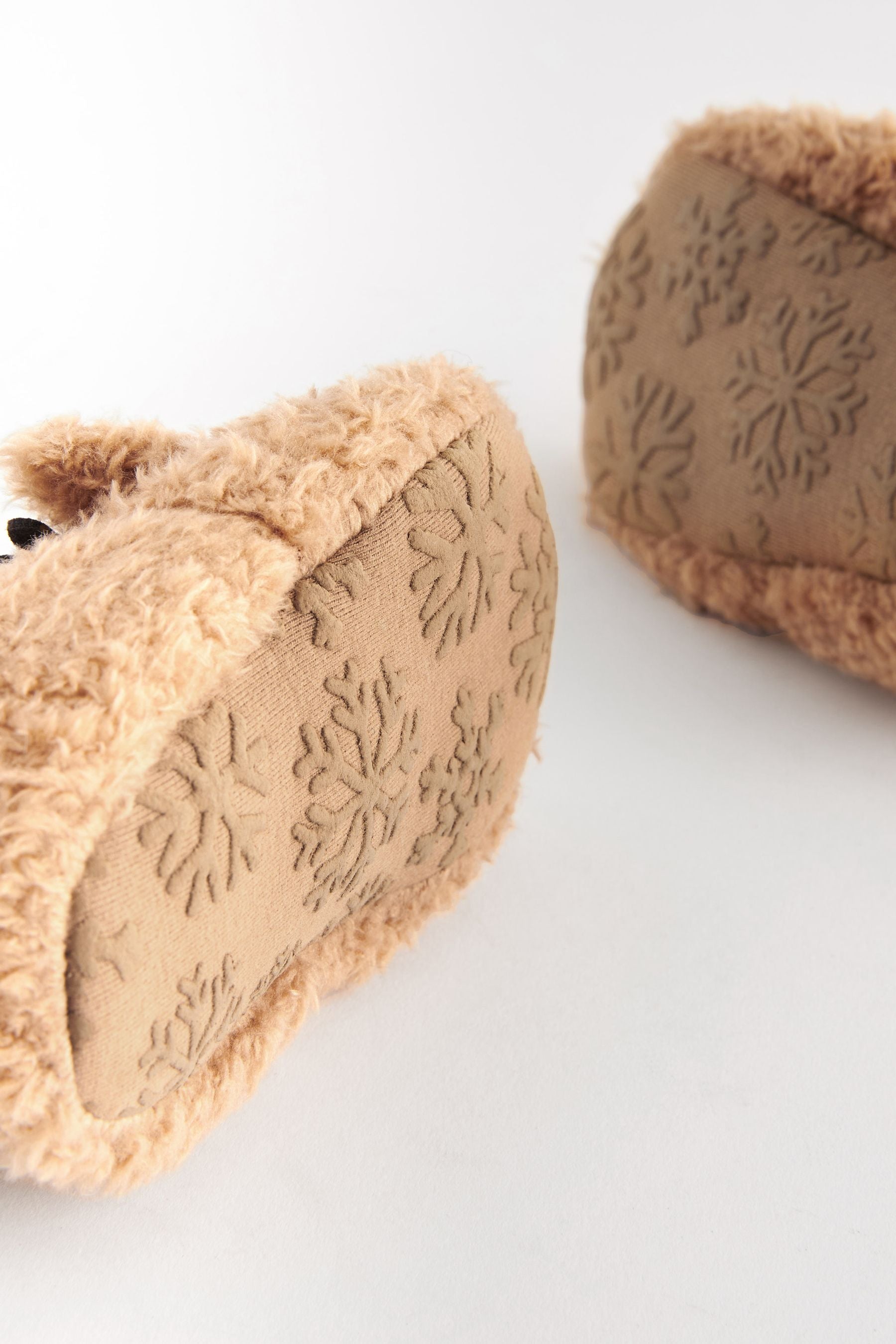 Brown Reindeer Christmas Baby Pram Sock Slippers (0-2mths)