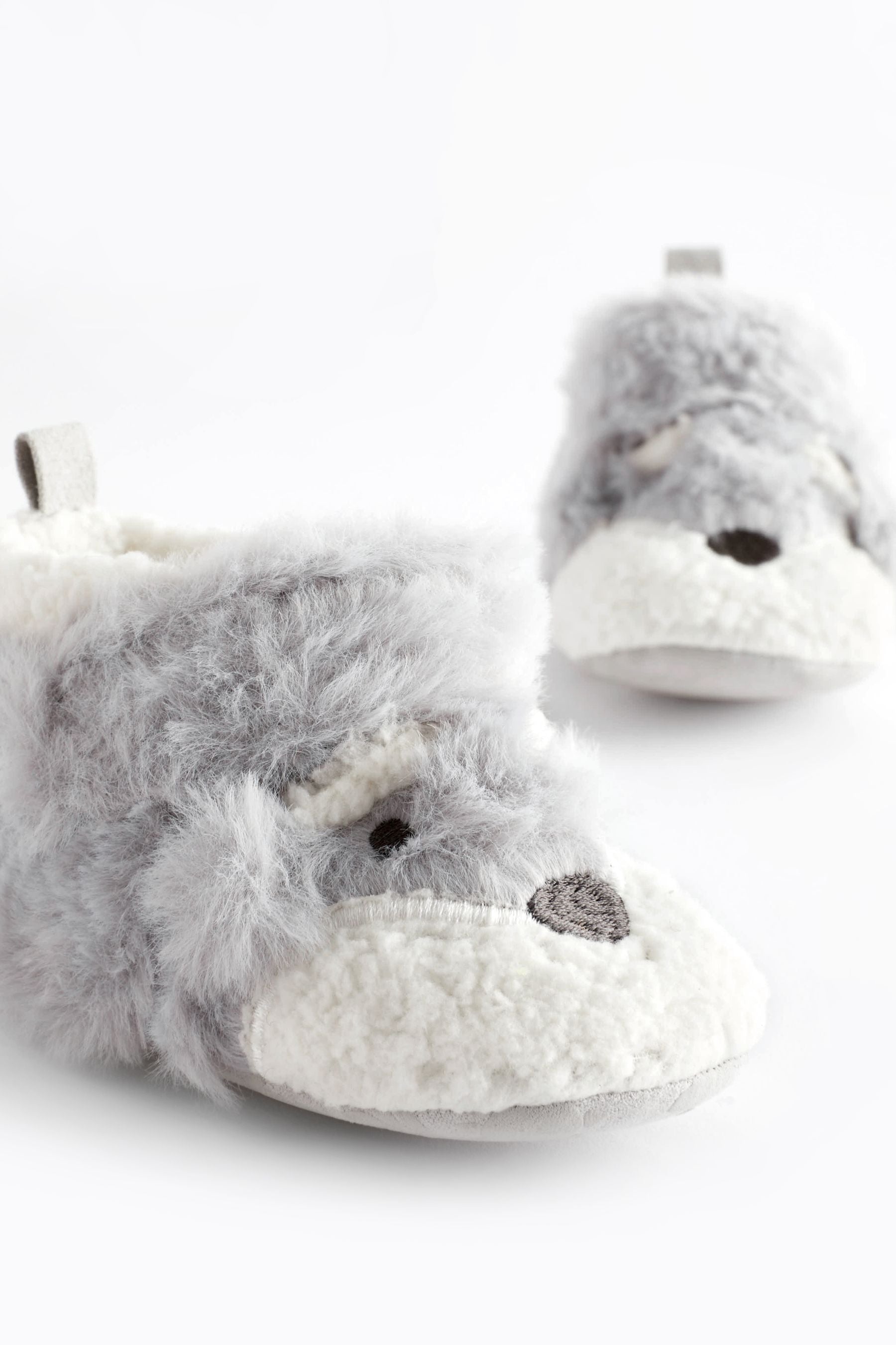 Grey Dog 3D Character Baby Shoes (0-2mths)