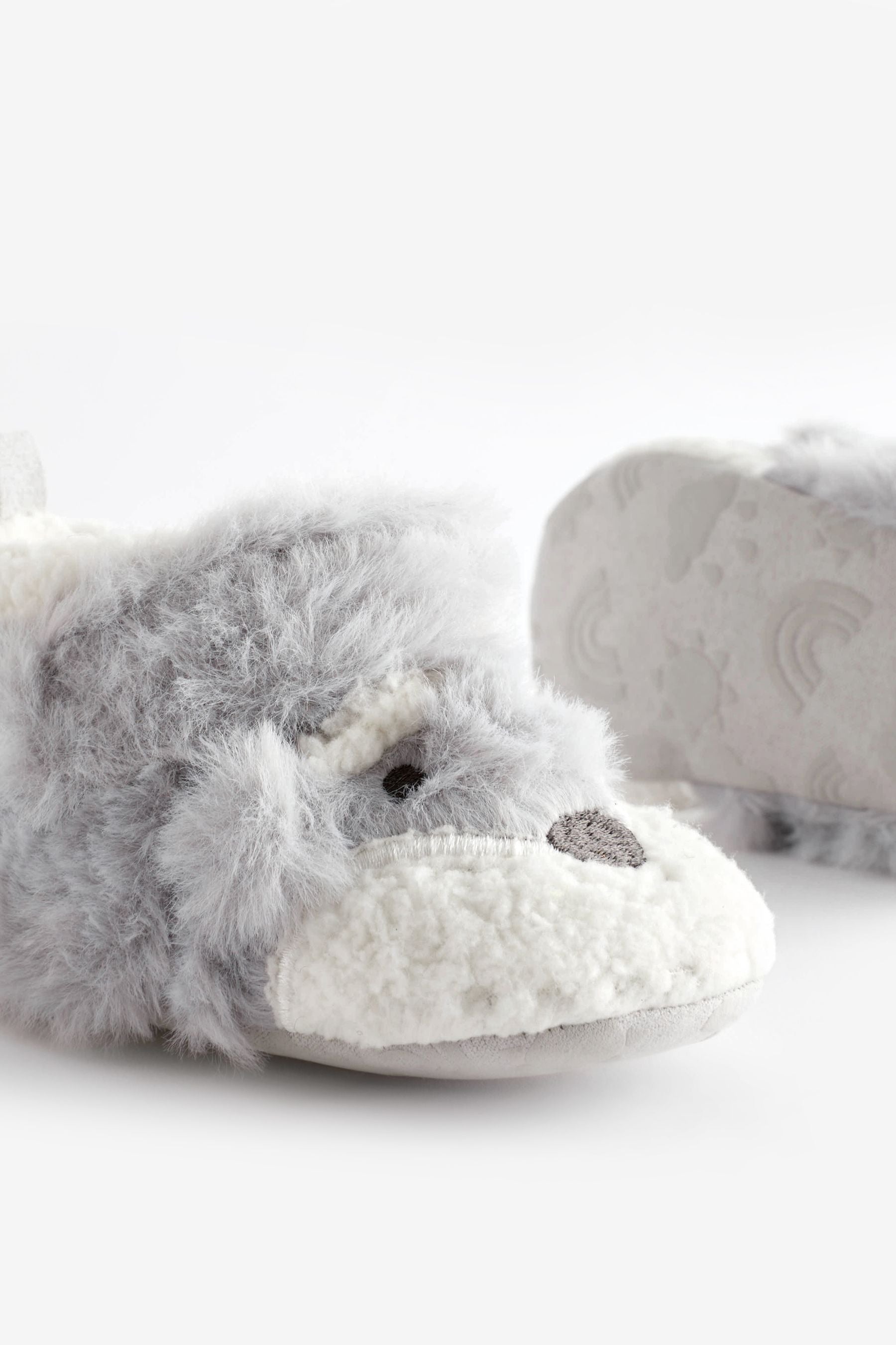 Grey Dog 3D Character Baby Shoes (0-2mths)