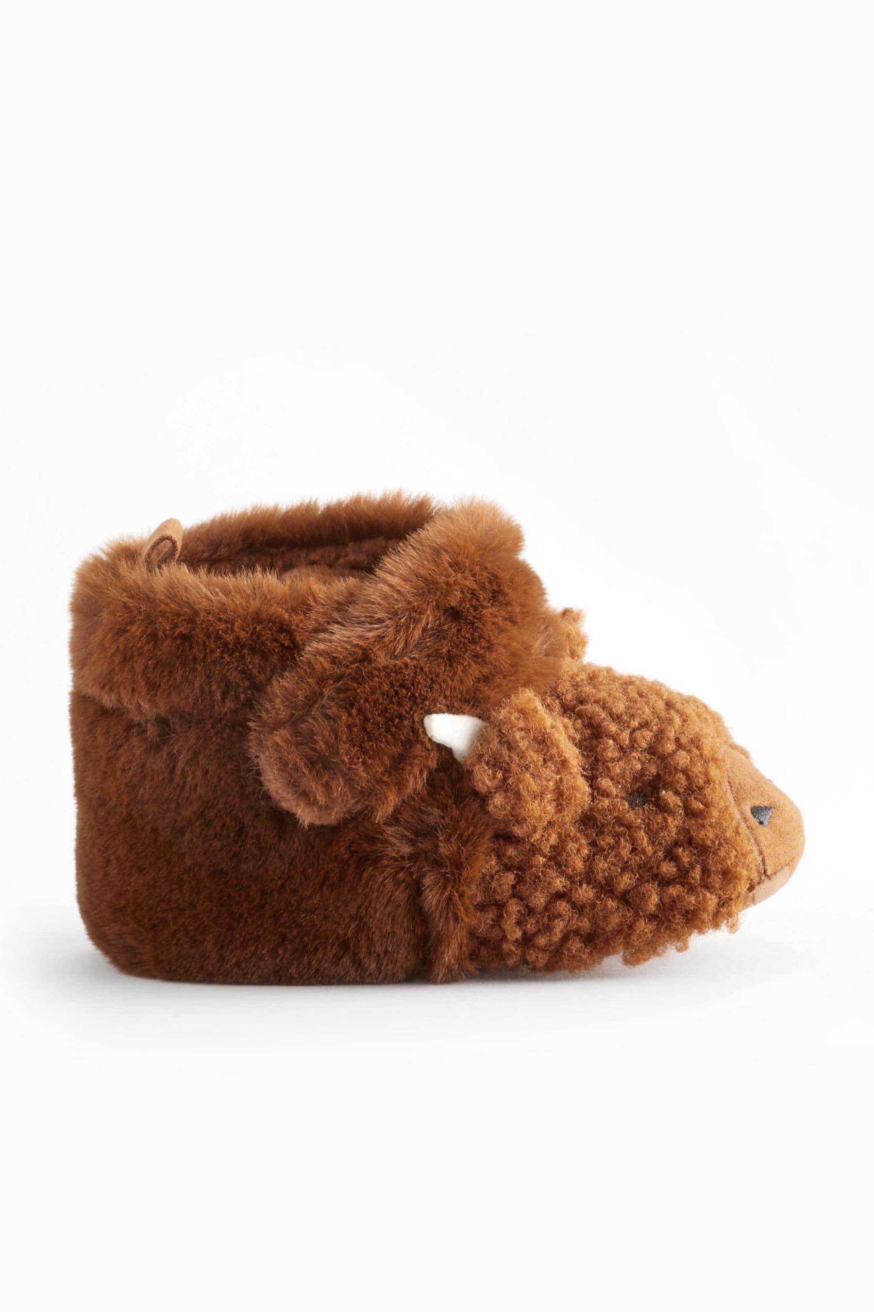 Brown Highland Cow 3D Character Baby Shoes (0-2mths)