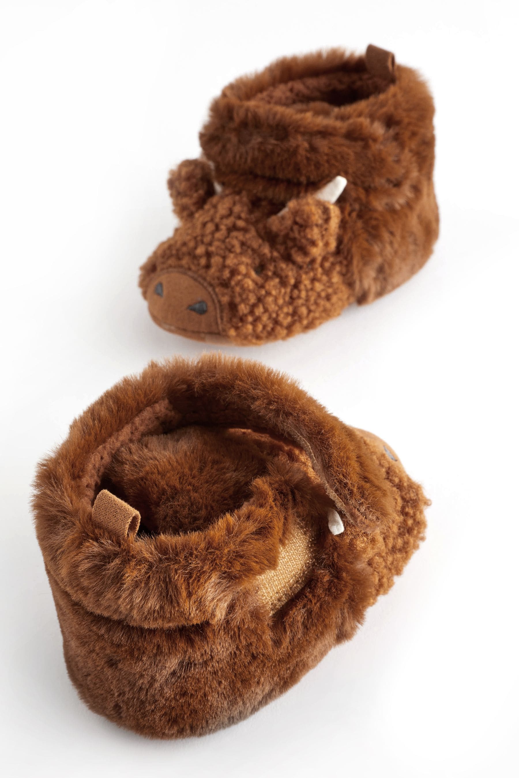 Brown Highland Cow 3D Character Baby Shoes (0-2mths)