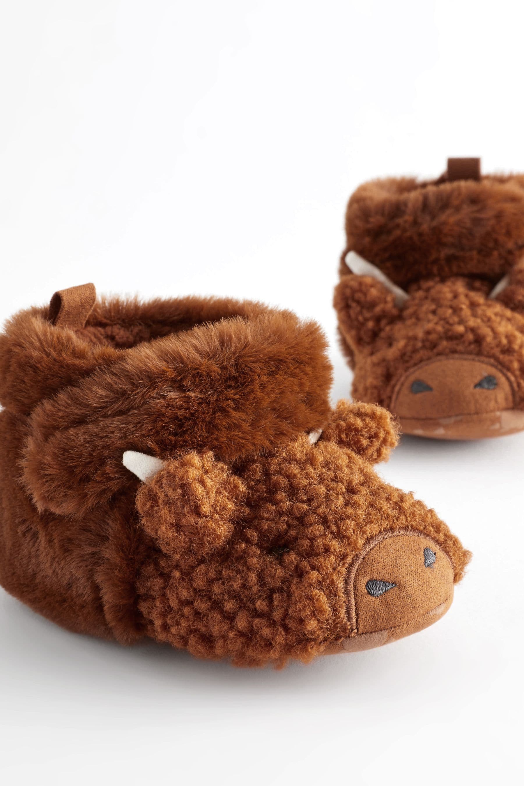 Brown Highland Cow 3D Character Baby Shoes (0-2mths)