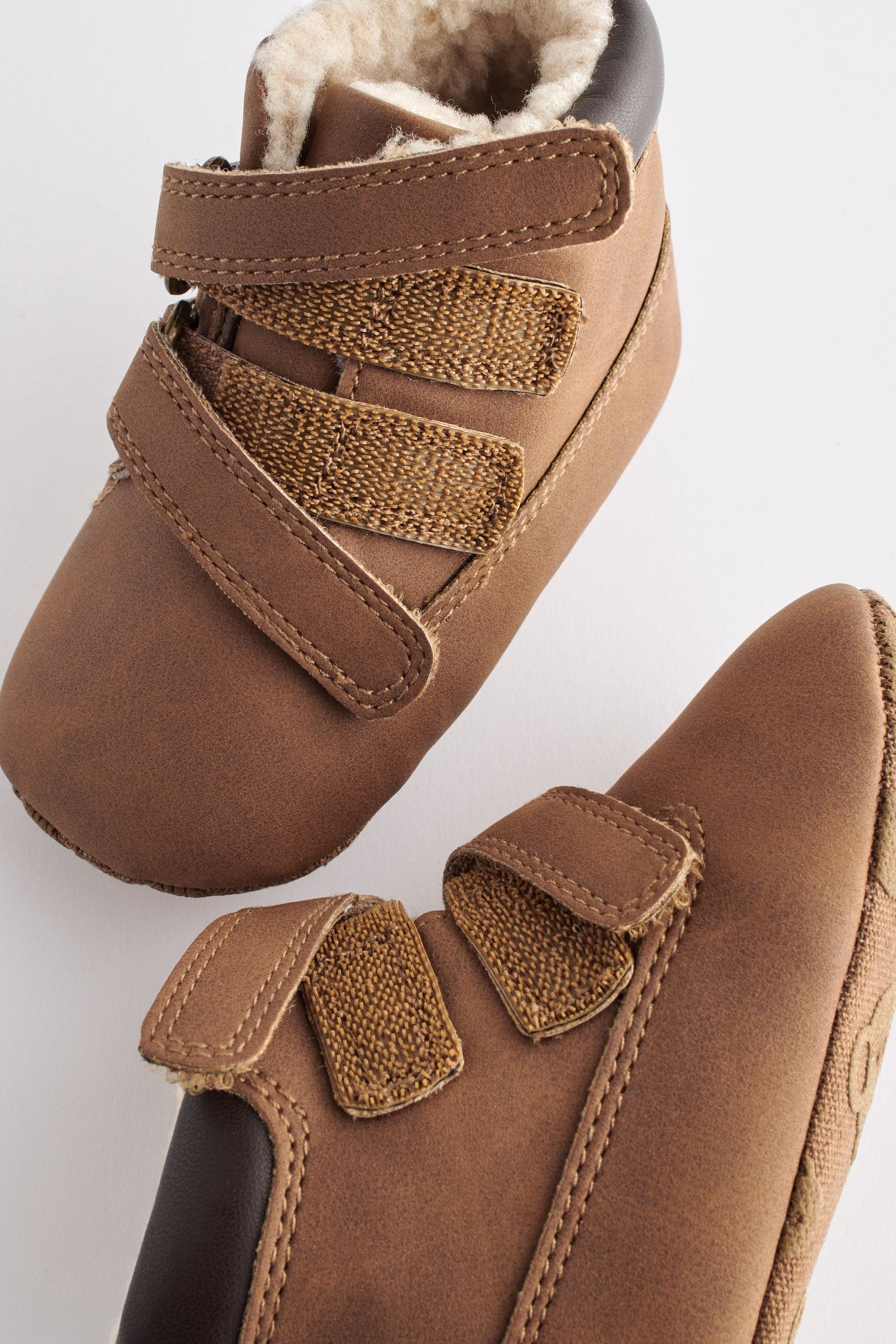 Tan Brown Touch Fastening Baby Work Boots (0-24mths)