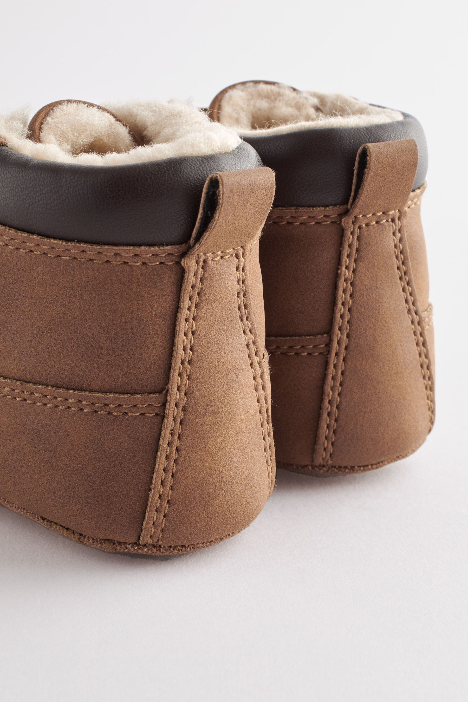 Tan Brown Touch Fastening Baby Work Boots (0-24mths)