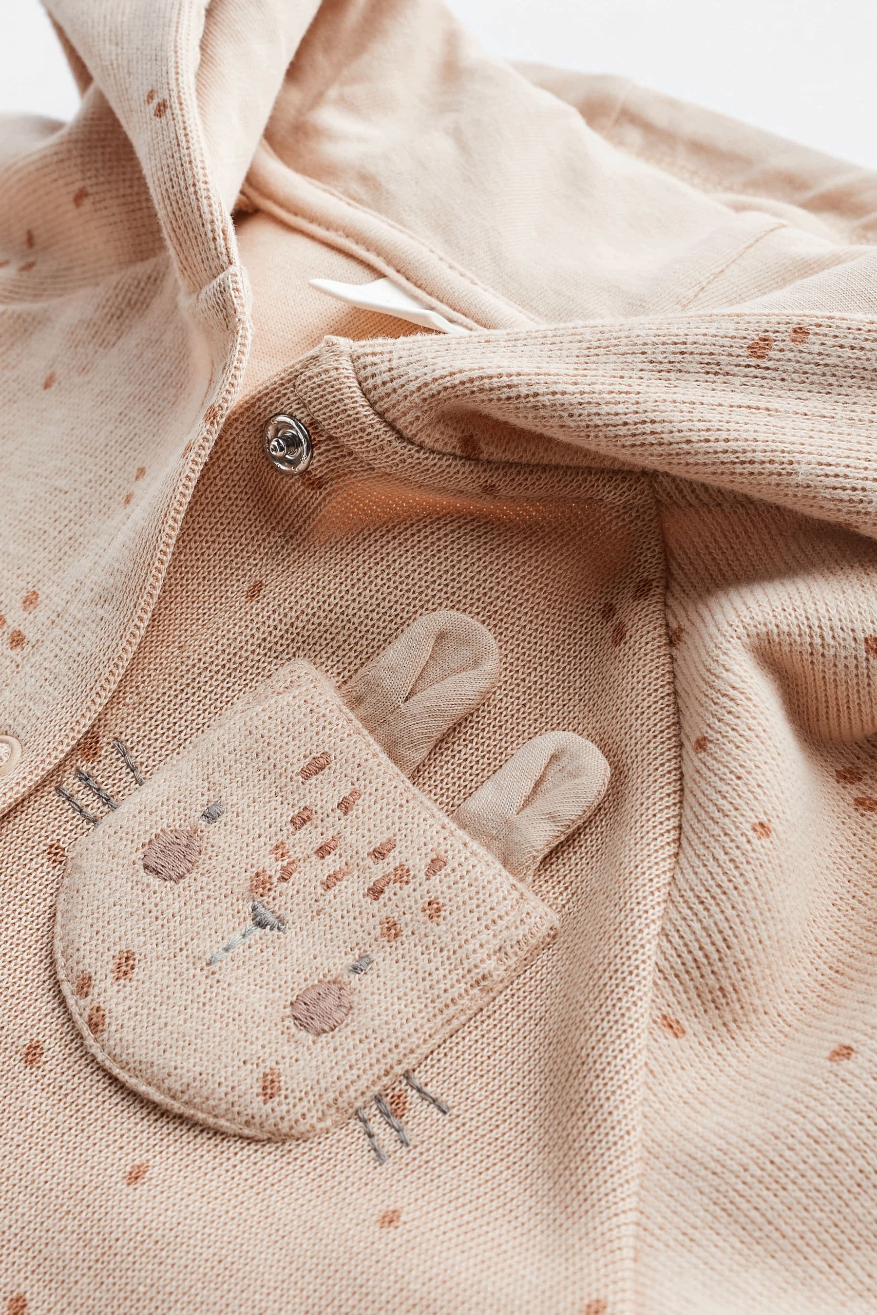 Caramel Brown Print Lightweight Baby Jersey Jacket (0mths-2yrs)