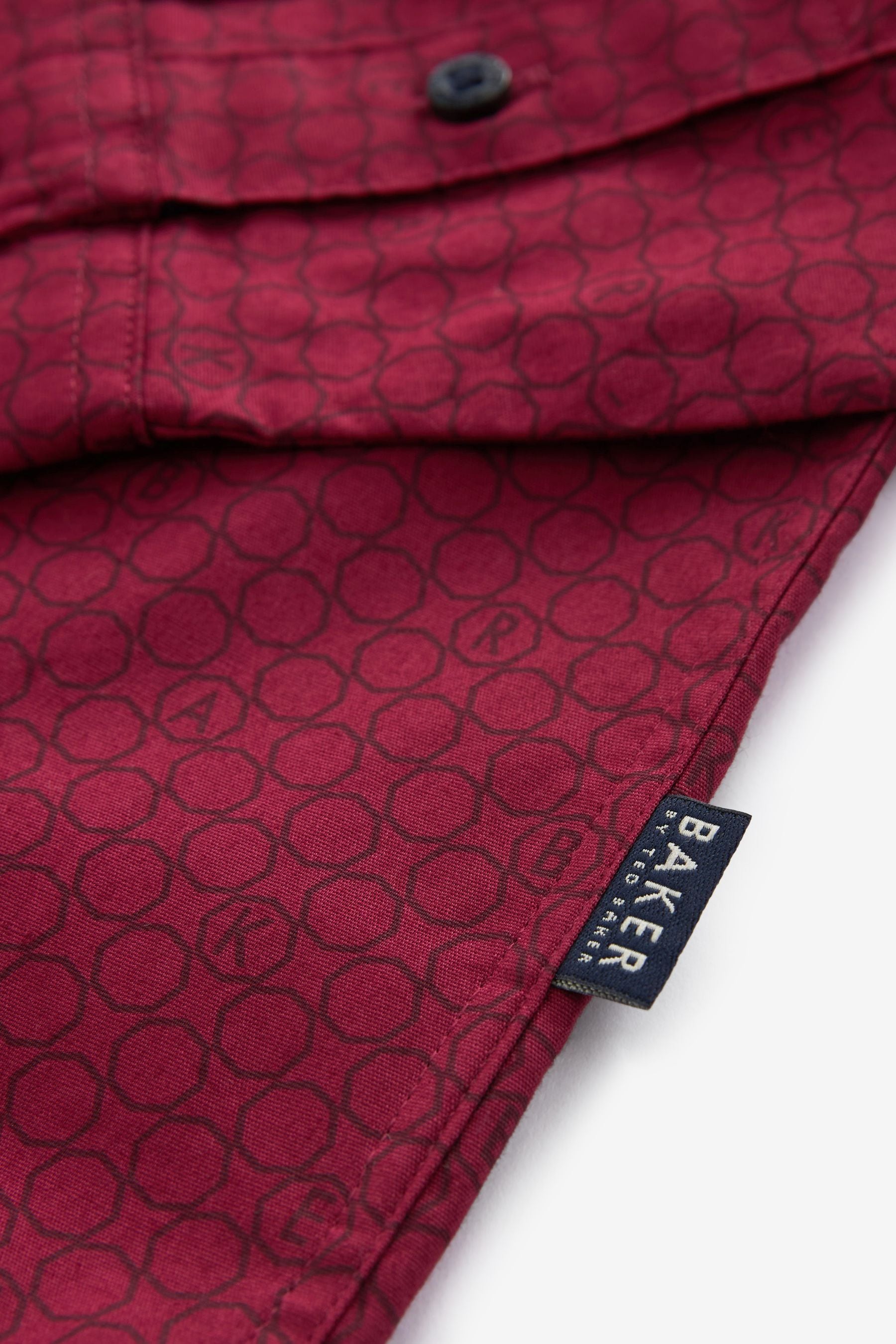 Baker by Ted Baker Burgundy Red Printed Shirt