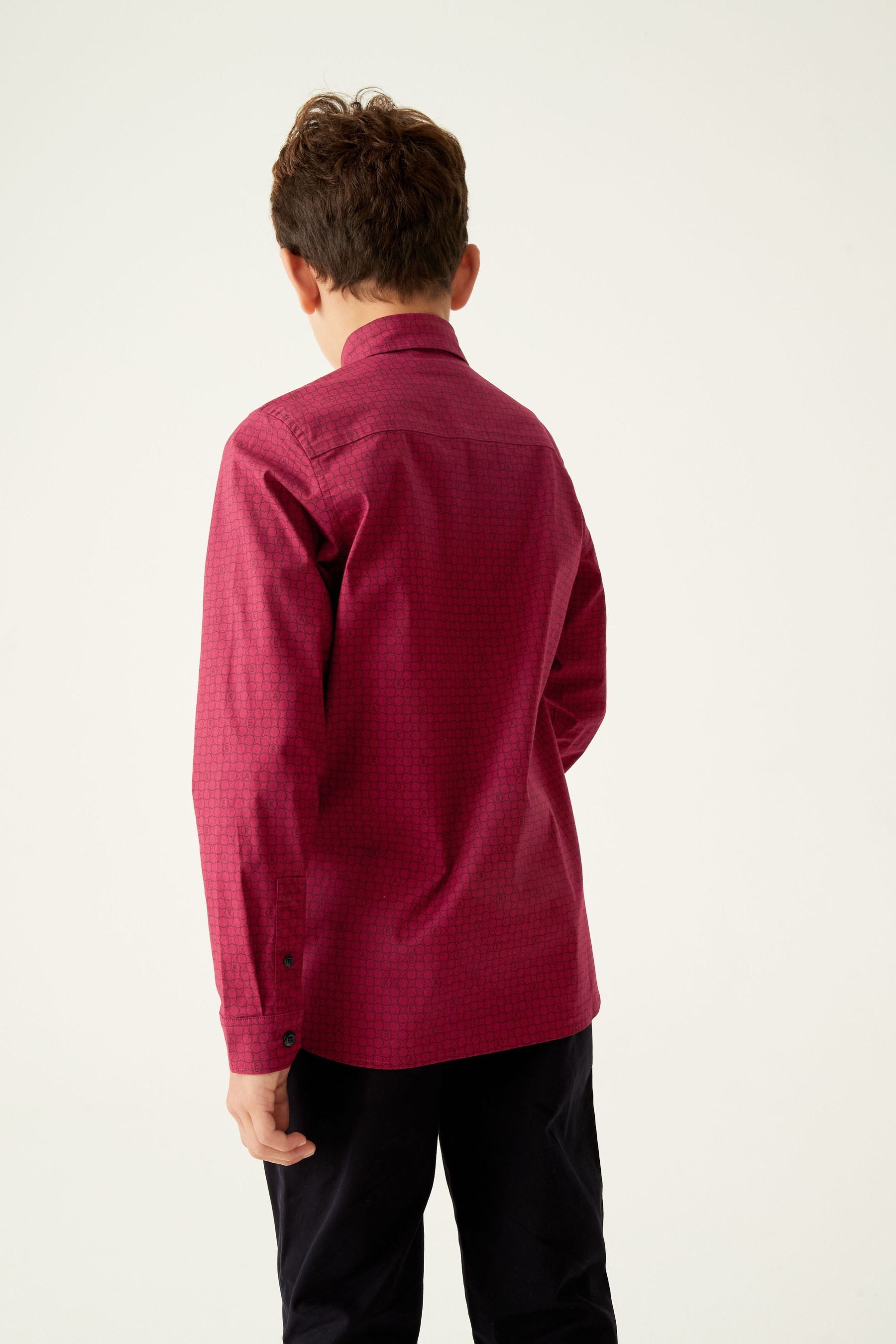 Baker by Ted Baker Burgundy Red Printed Shirt