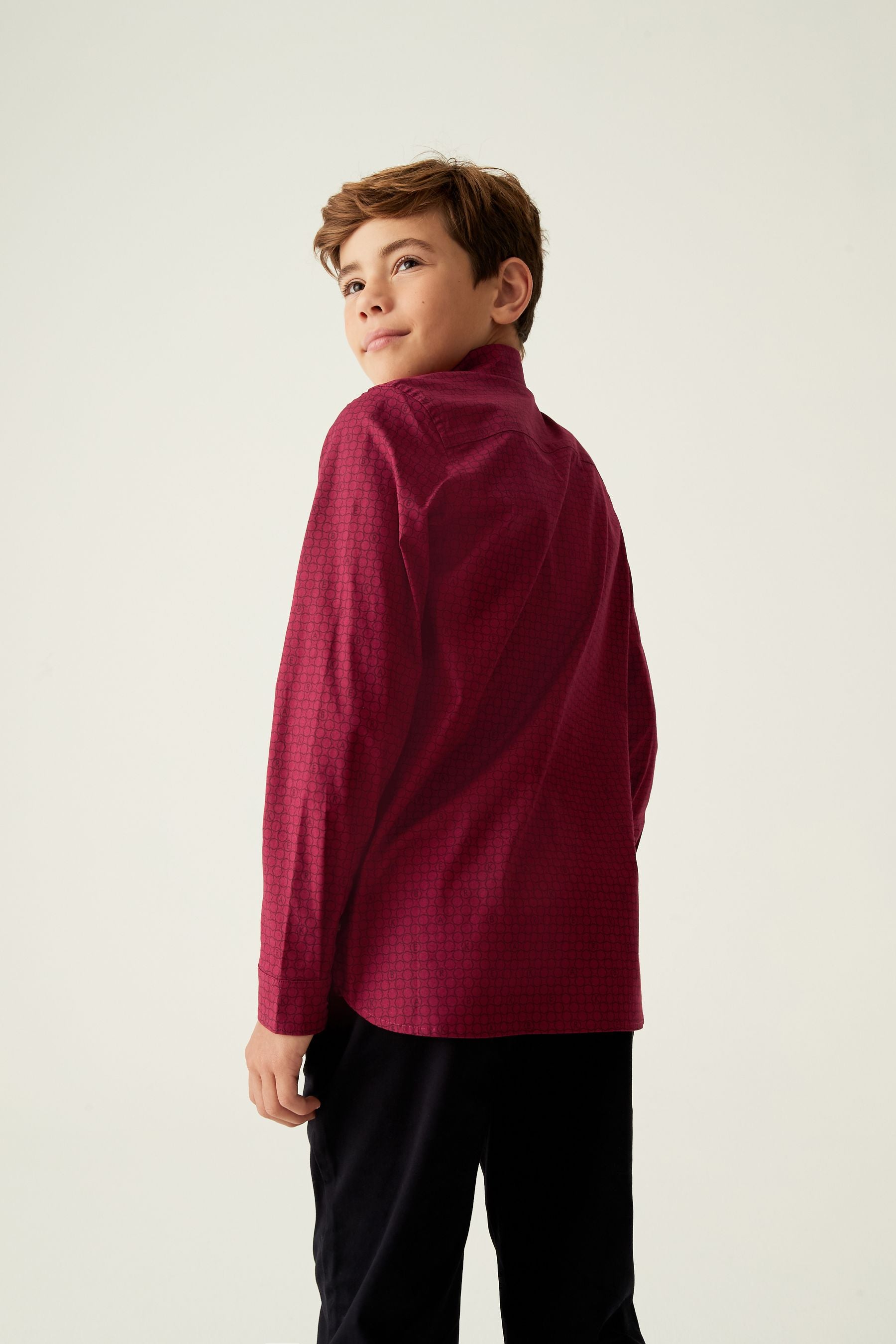 Baker by Ted Baker Burgundy Red Printed Shirt