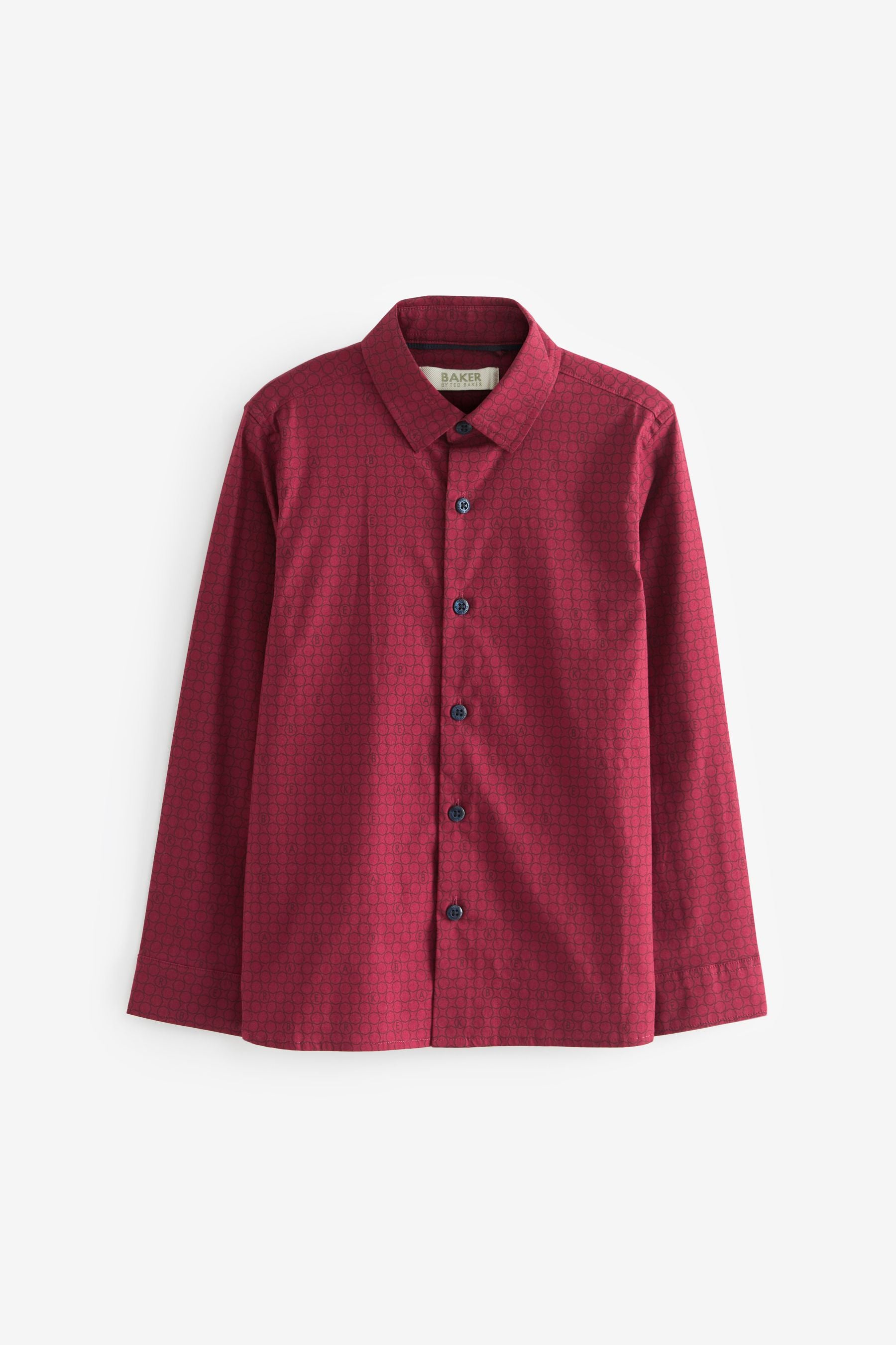 Baker by Ted Baker Burgundy Red Printed Shirt