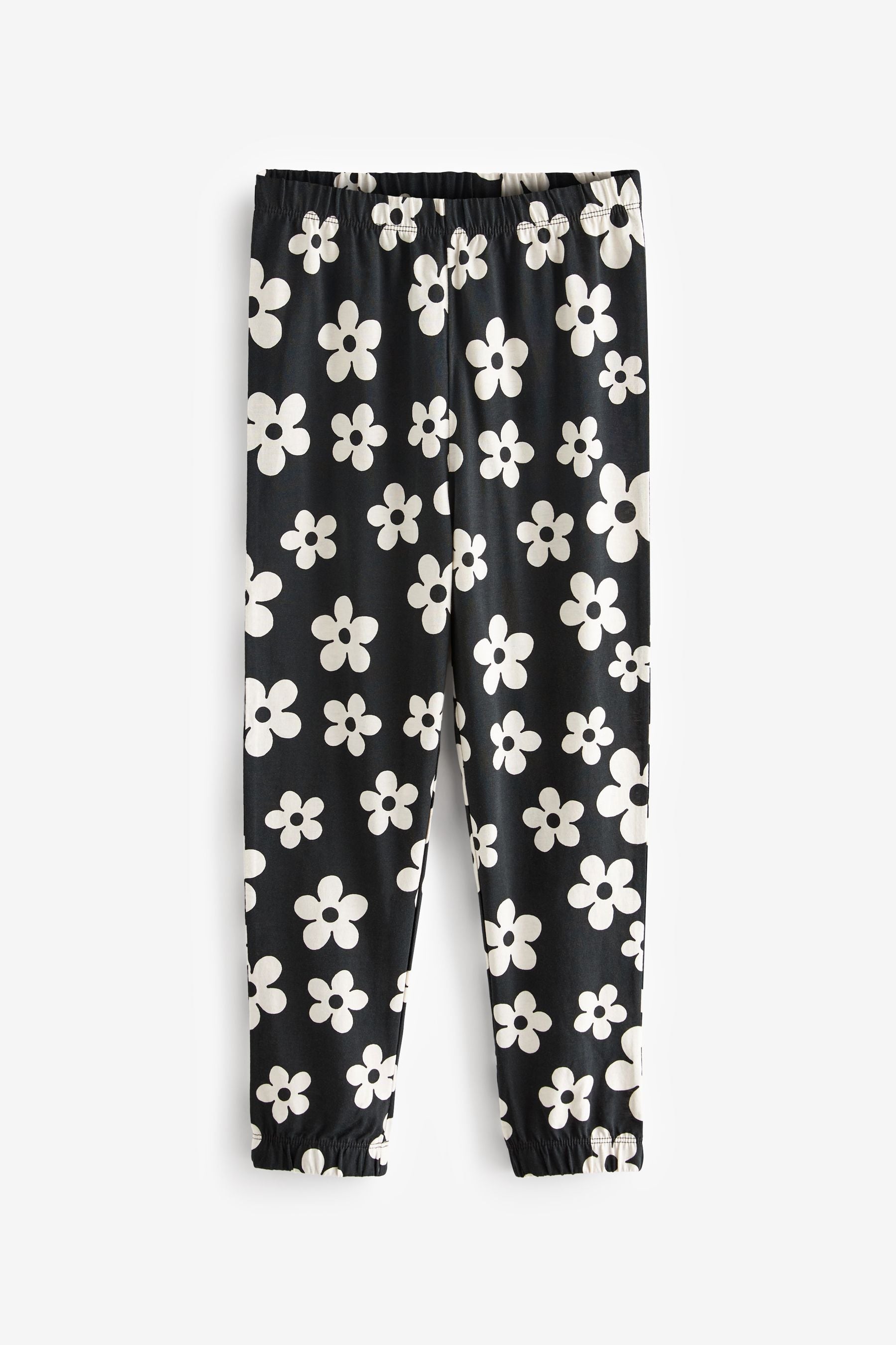 Black/White Daisy Heart Cotton Pyjamas 2 Packs (3-16yrs)