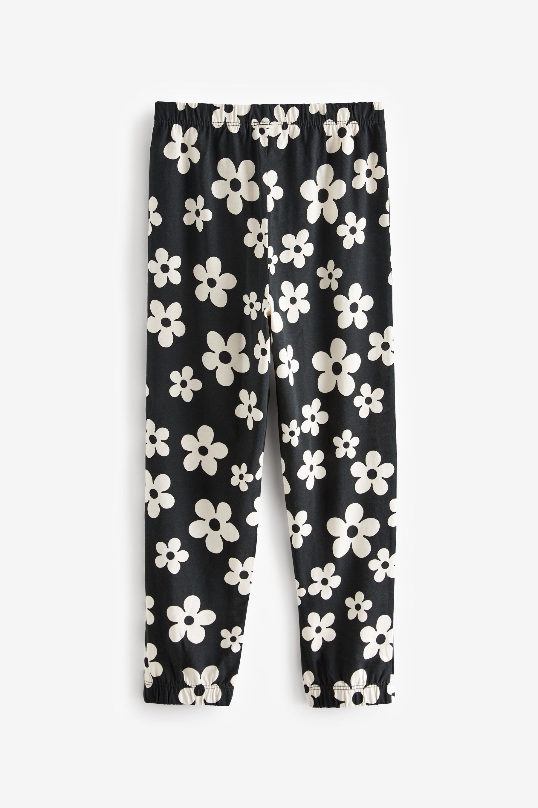 Black/White Daisy Heart Cotton Pyjamas 2 Packs (3-16yrs)