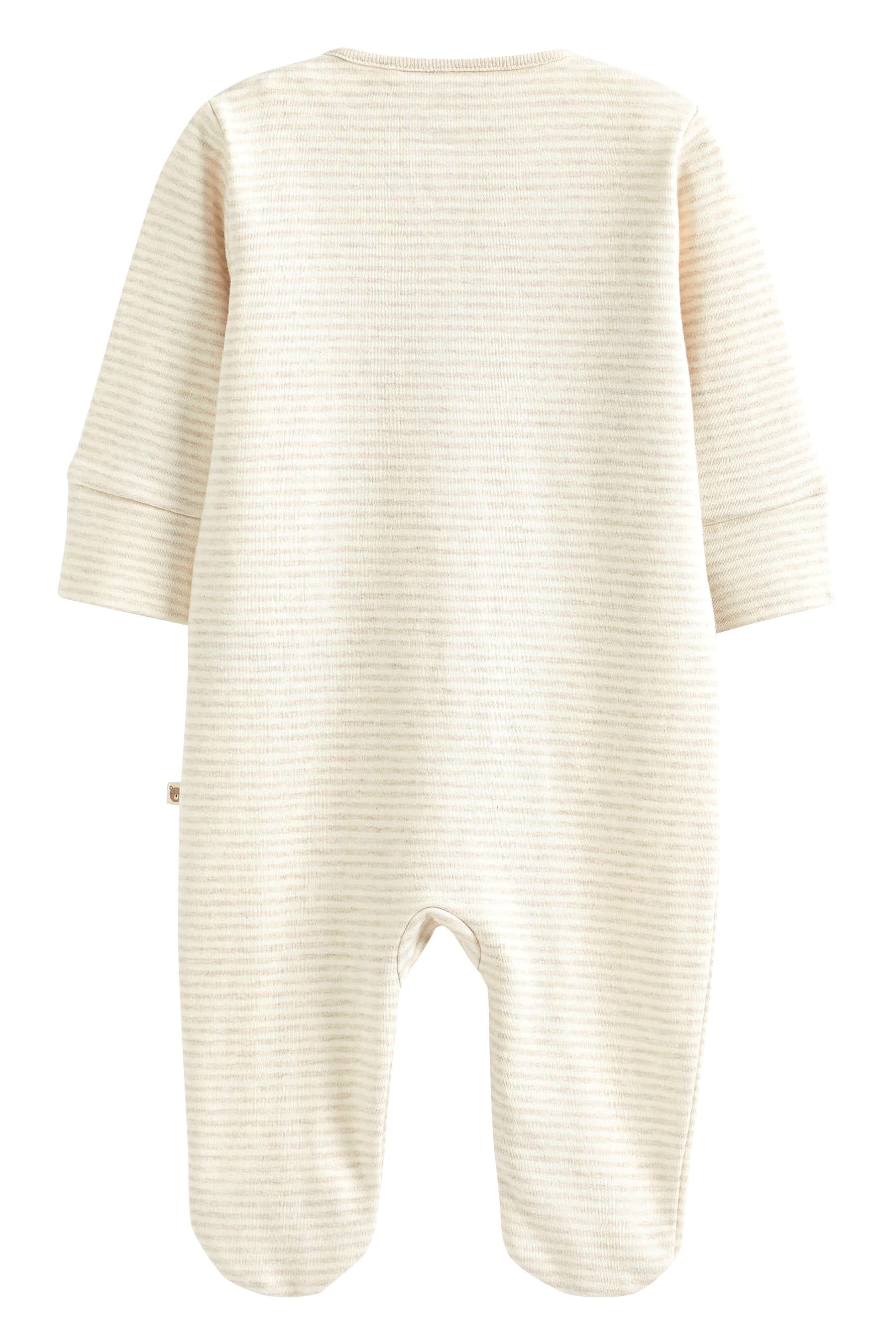 Oatmeal Cream Baby Sleepsuits 3 Pack (0mths-3yrs)