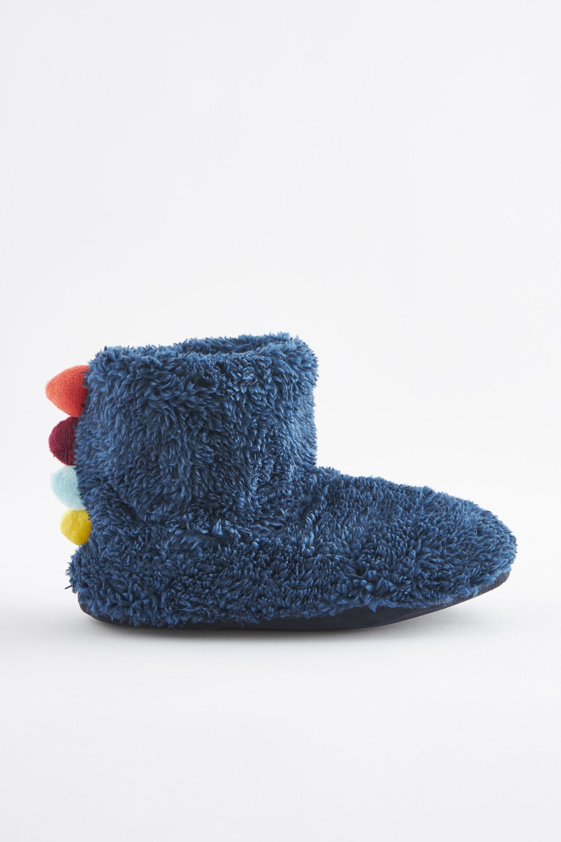 Blue Warm Lined Slipper Boots