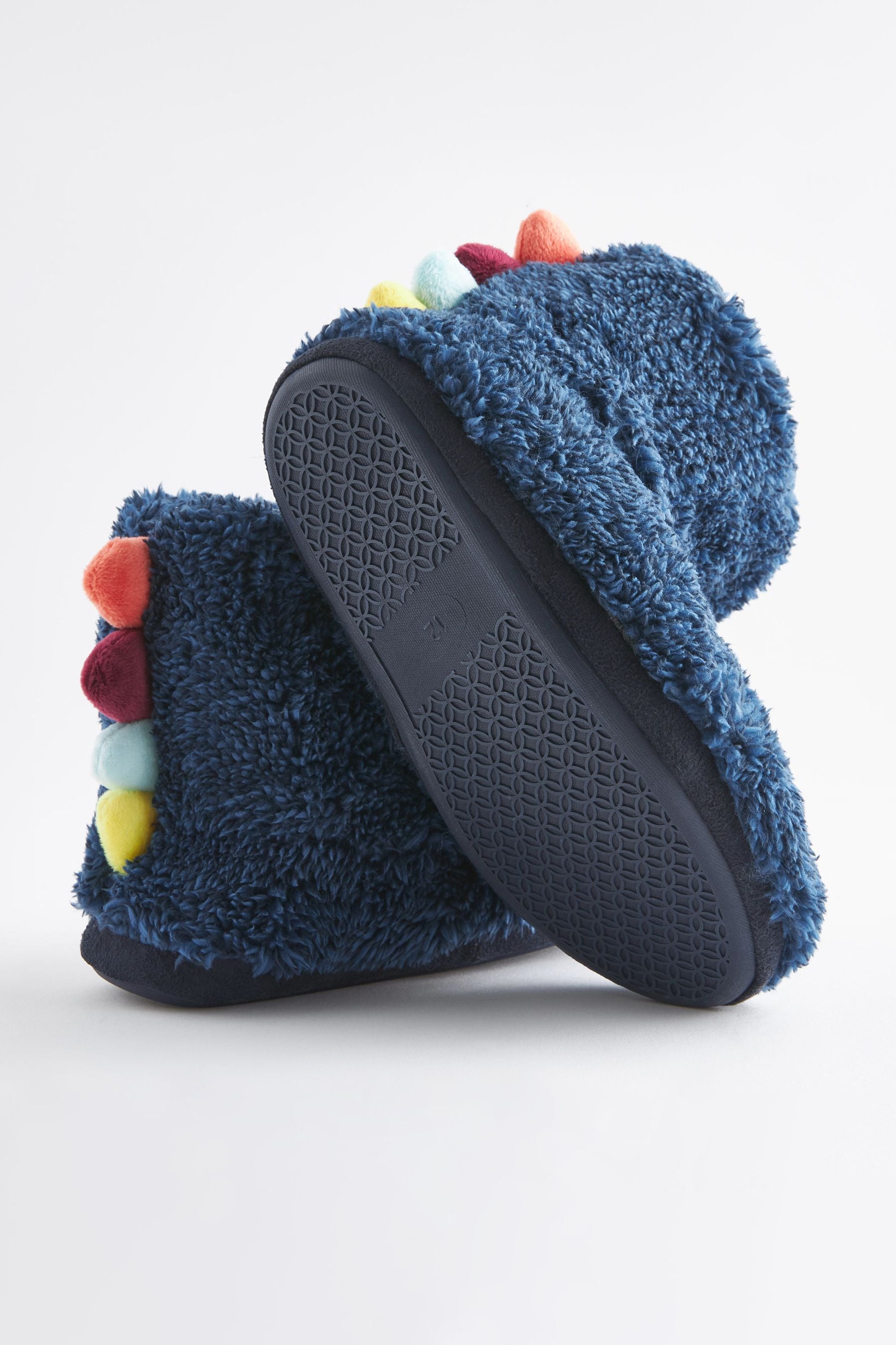 Blue Warm Lined Slipper Boots