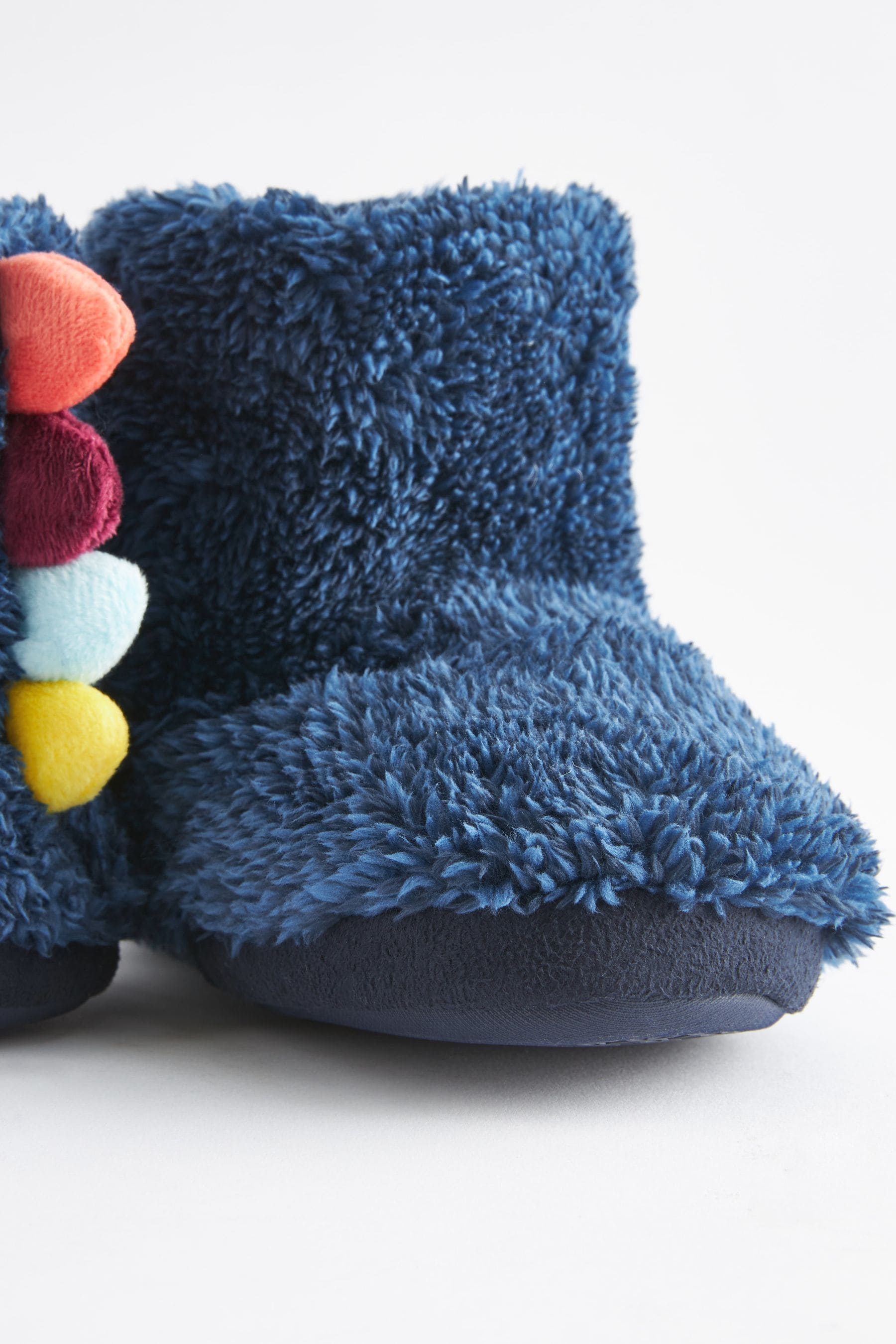 Blue Warm Lined Slipper Boots