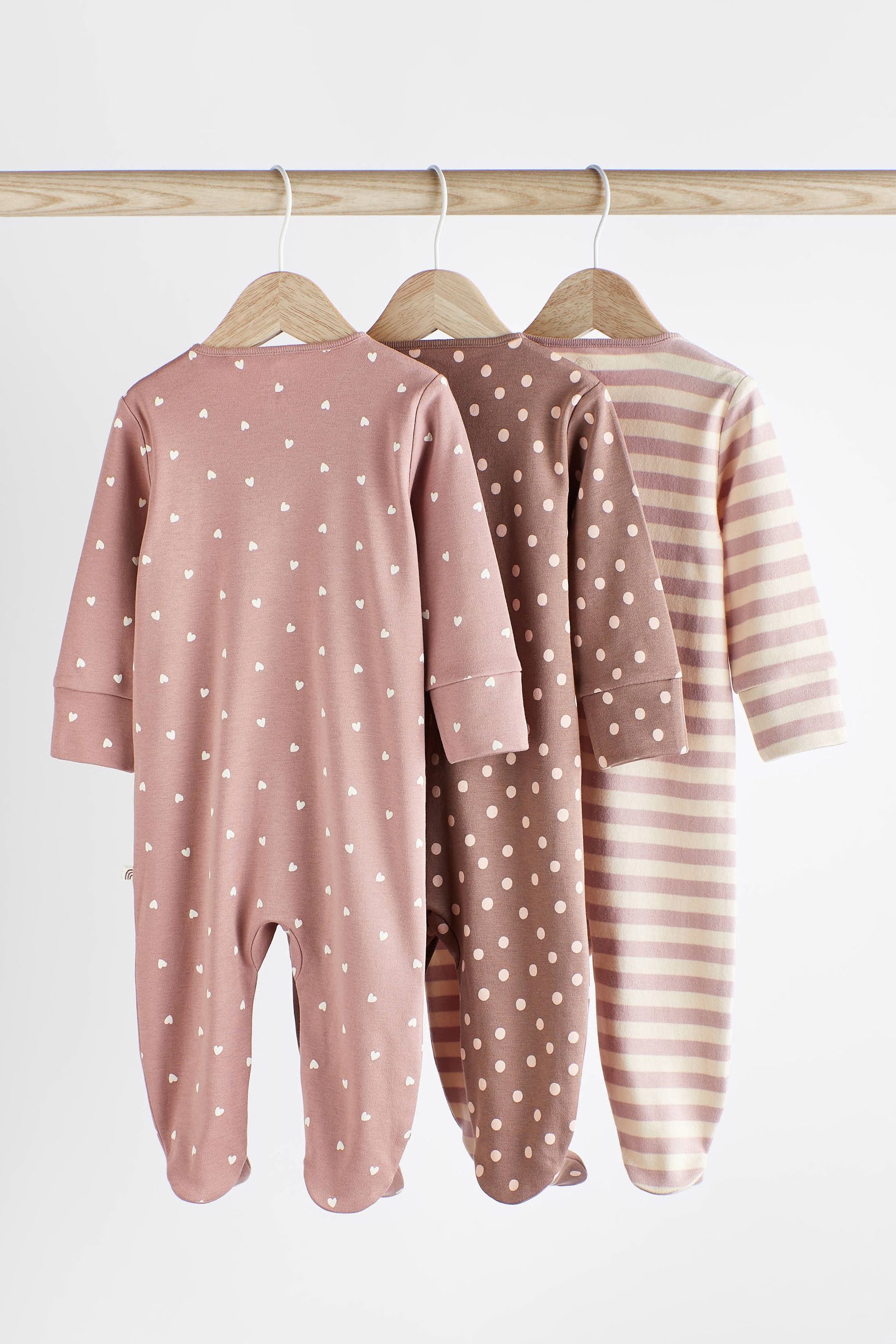 Neutral Baby Sleepsuits 3 Pack (0mths-2yrs)