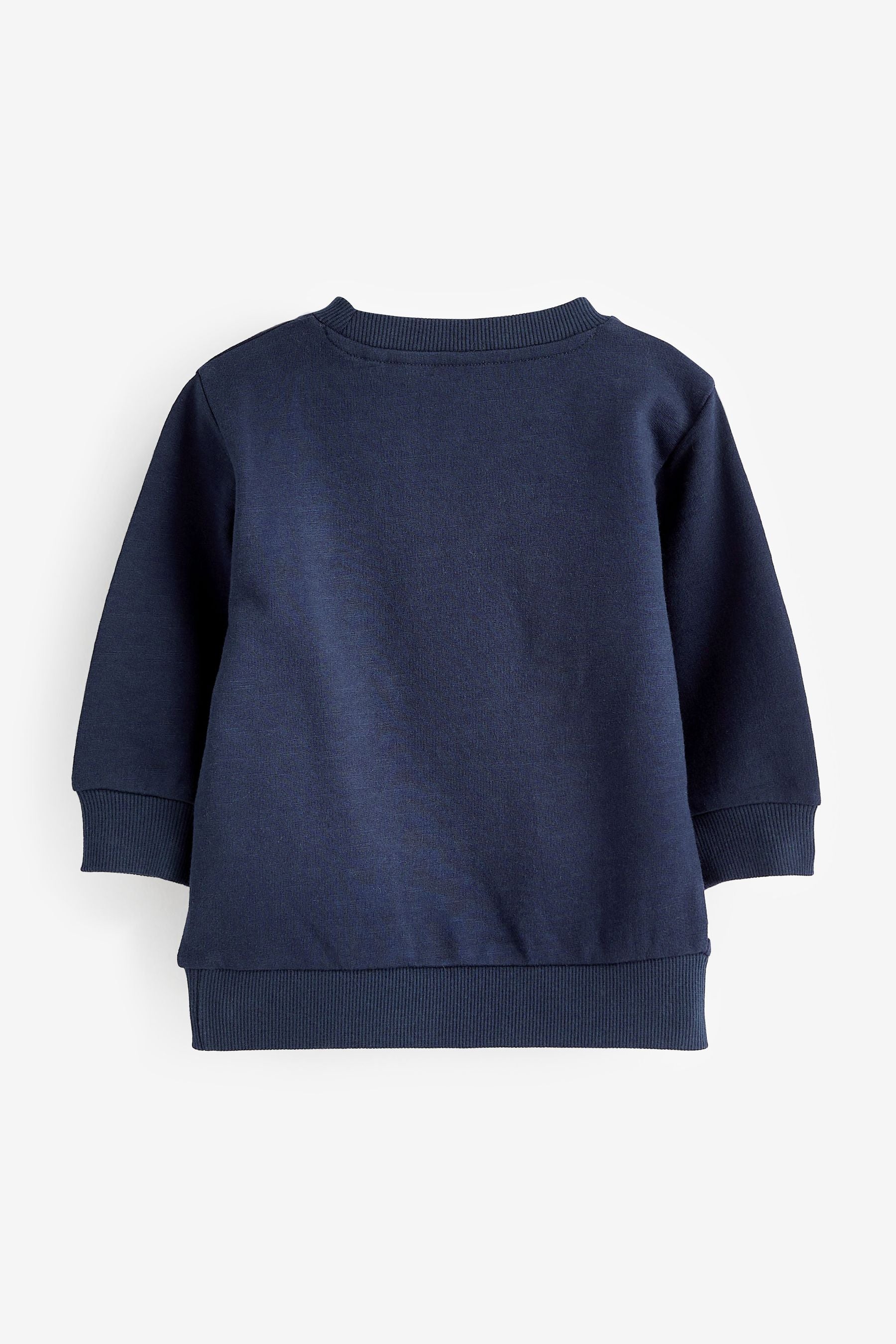 Navy Blue Stripe Fox Appliquééé Sweatshirt (3mths-7yrs)