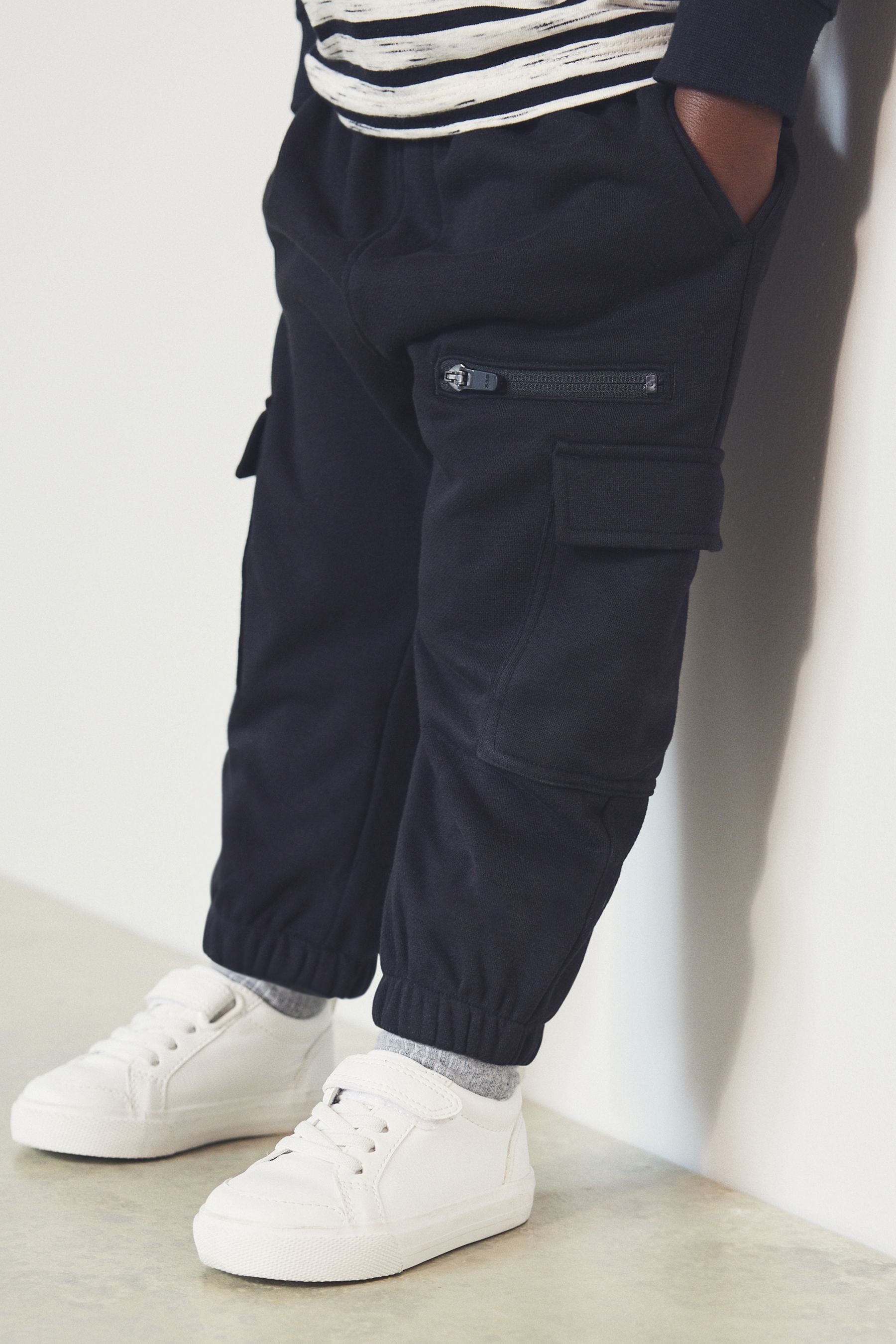 Black Patch Pocket Utility Joggers (3mths-7yrs)