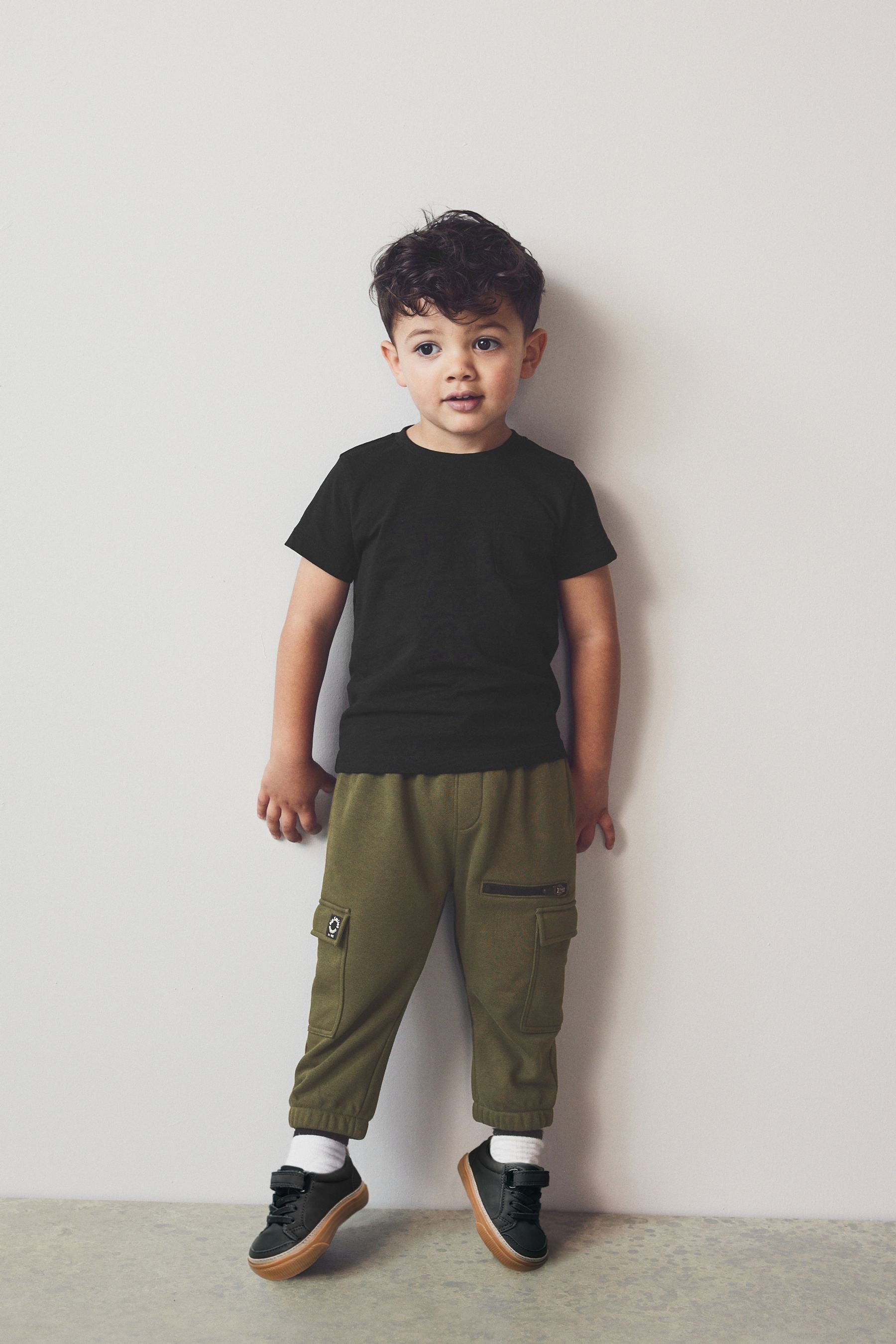 Khaki Green Patch Pocket Utility Joggers (3mths-7yrs)