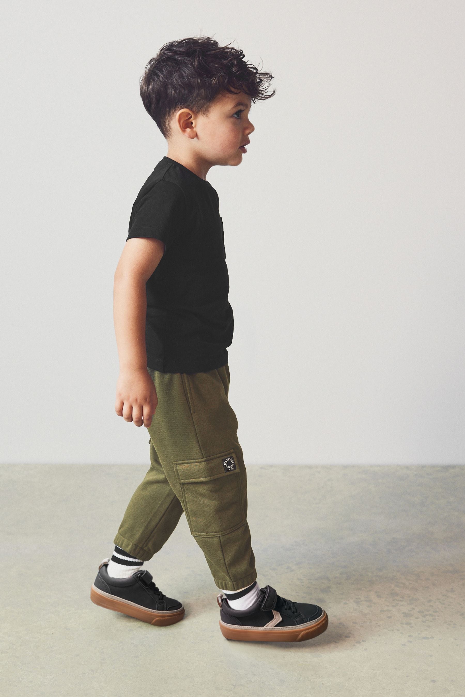 Khaki Green Patch Pocket Utility Joggers (3mths-7yrs)