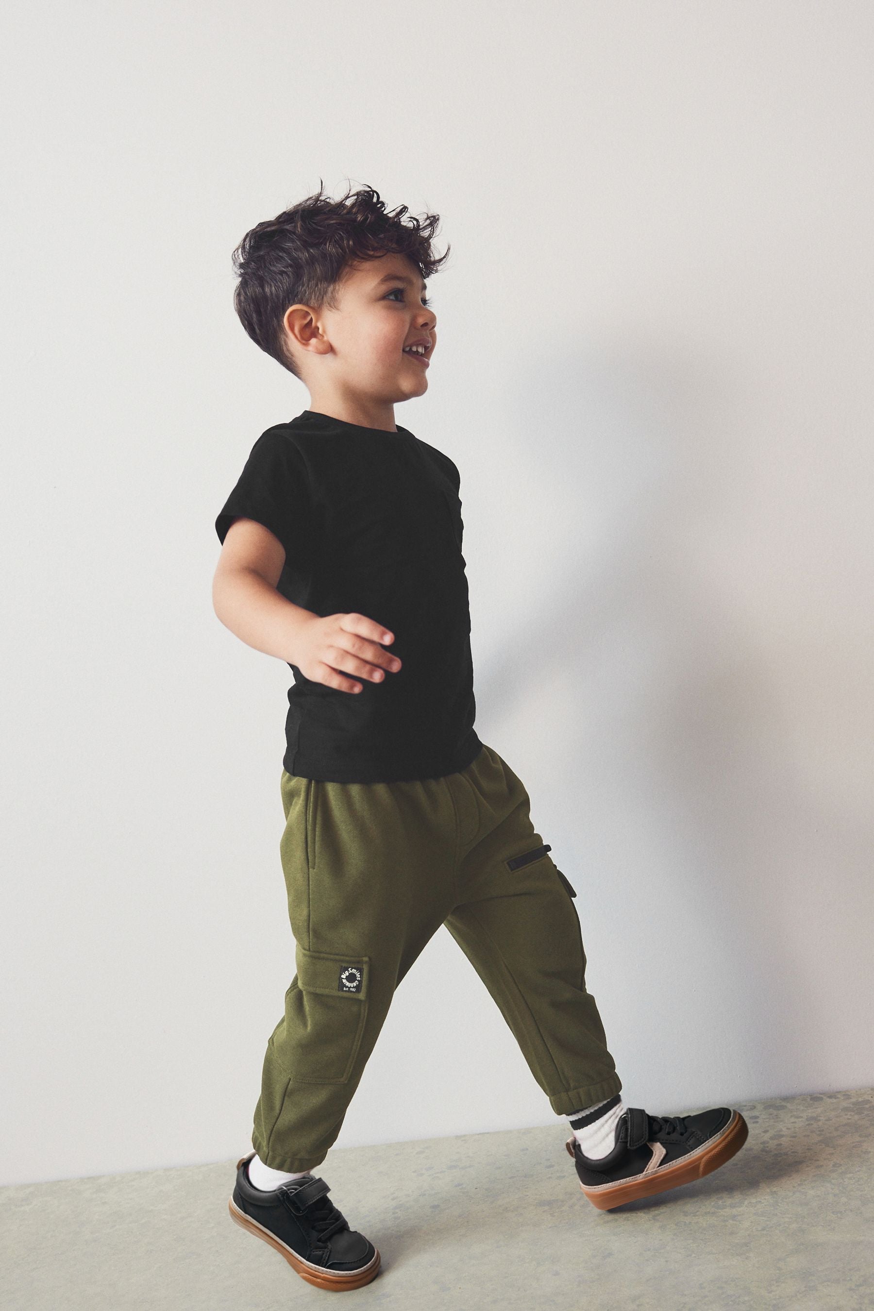 Khaki Green Patch Pocket Utility Joggers (3mths-7yrs)