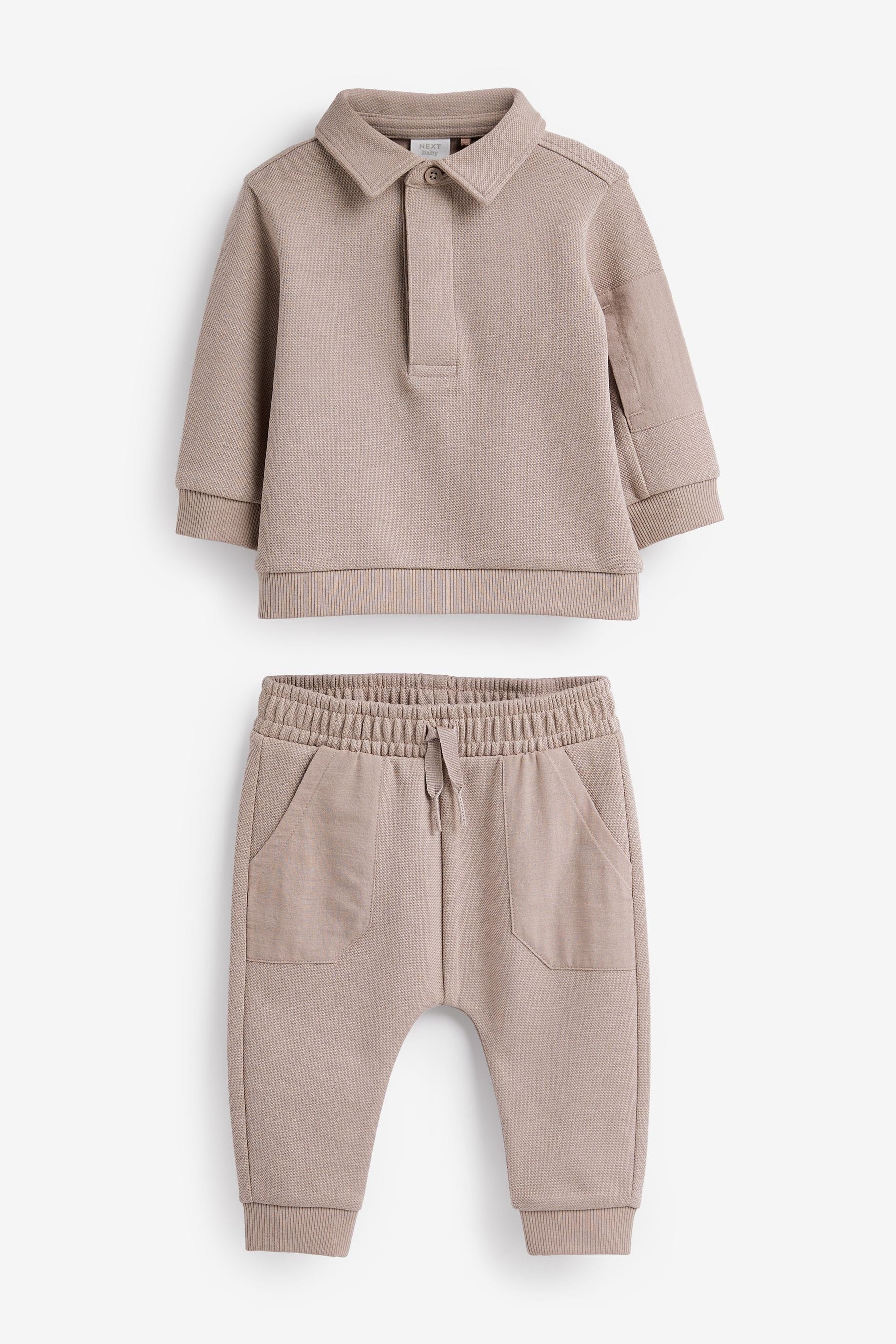 Neutral Neutral Jersey Baby Shirt and Joggers 2 Piece Set