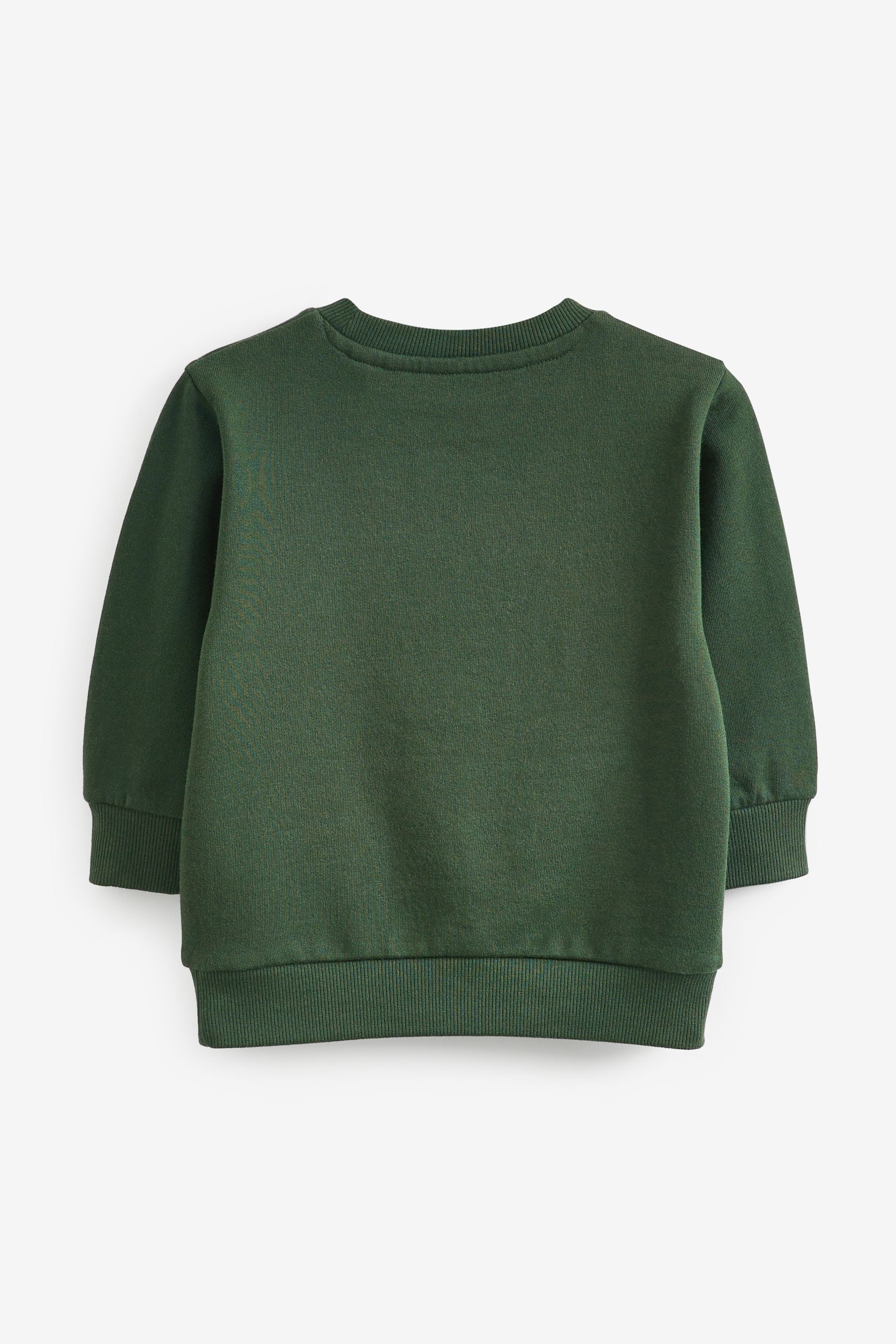 Green Vehicles Appliquééé Sweatshirt (3mths-7yrs)