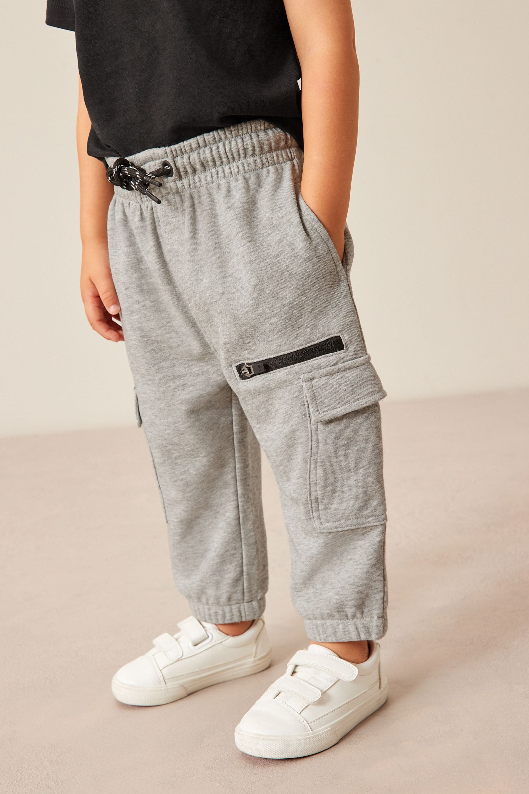 Grey Patch Pocket Utility Joggers (3mths-7yrs)