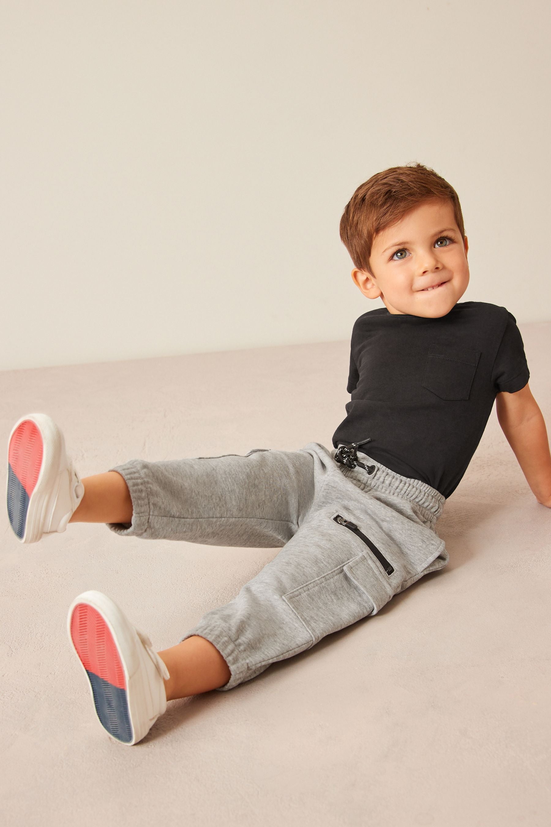 Grey Patch Pocket Utility Joggers (3mths-7yrs)