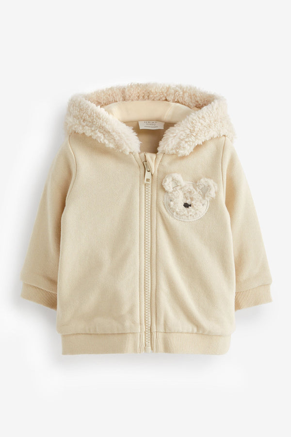 Cream Bear Cosy Baby Jersey Jacket (0mths-2yrs)