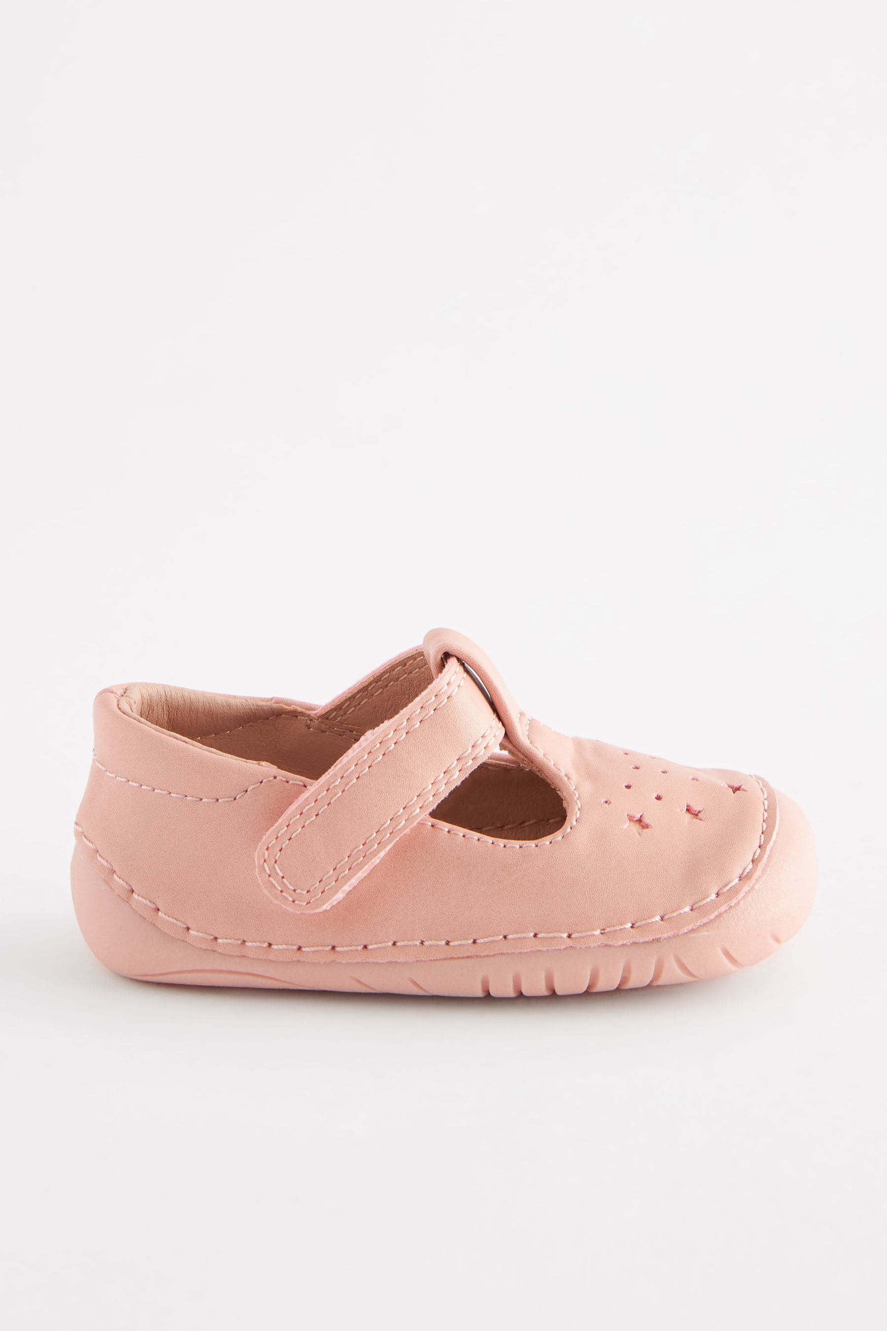 Pink Crawler T-Bar Shoes