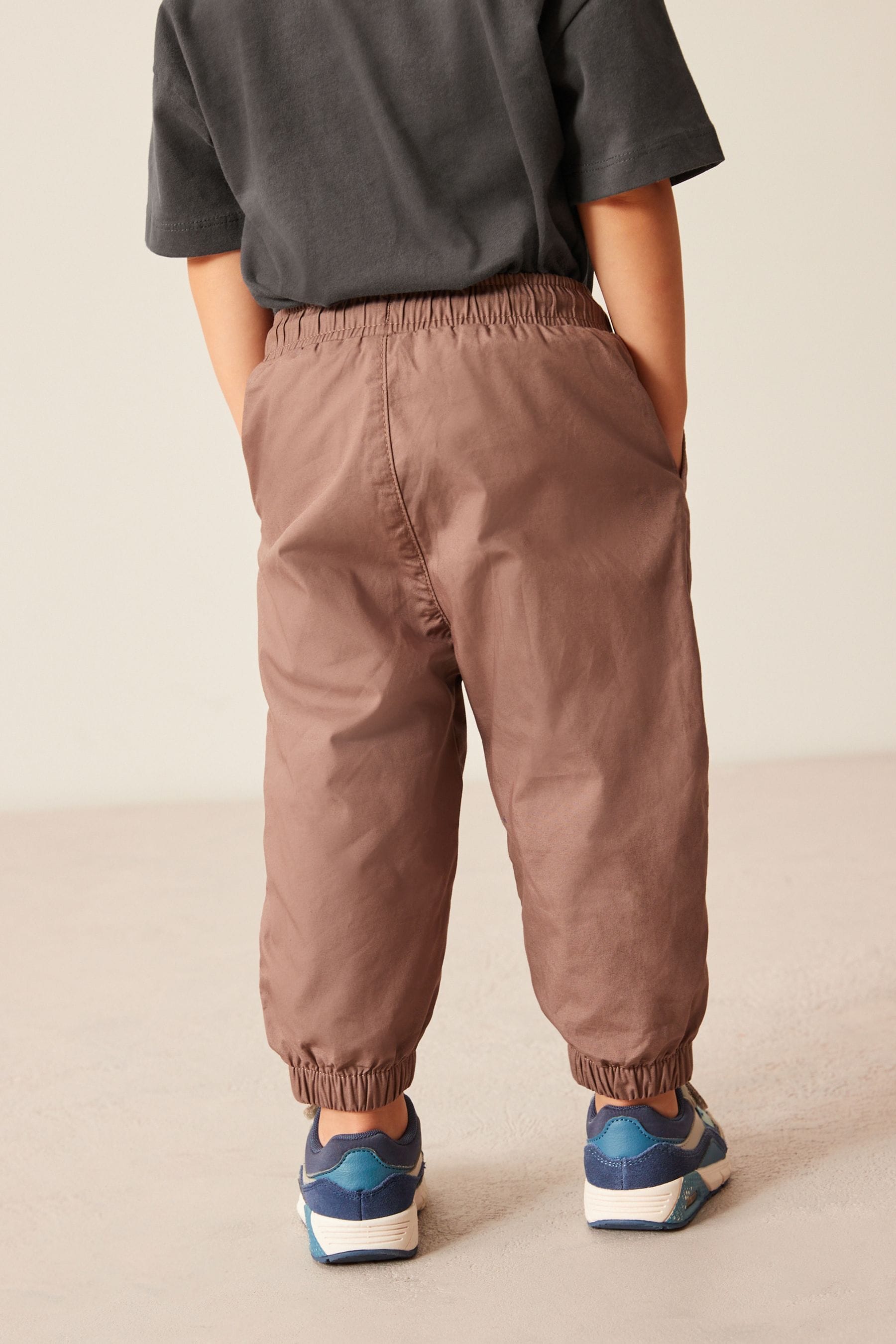 Brown Lined Parachute Trousers (3mths-7yrs)