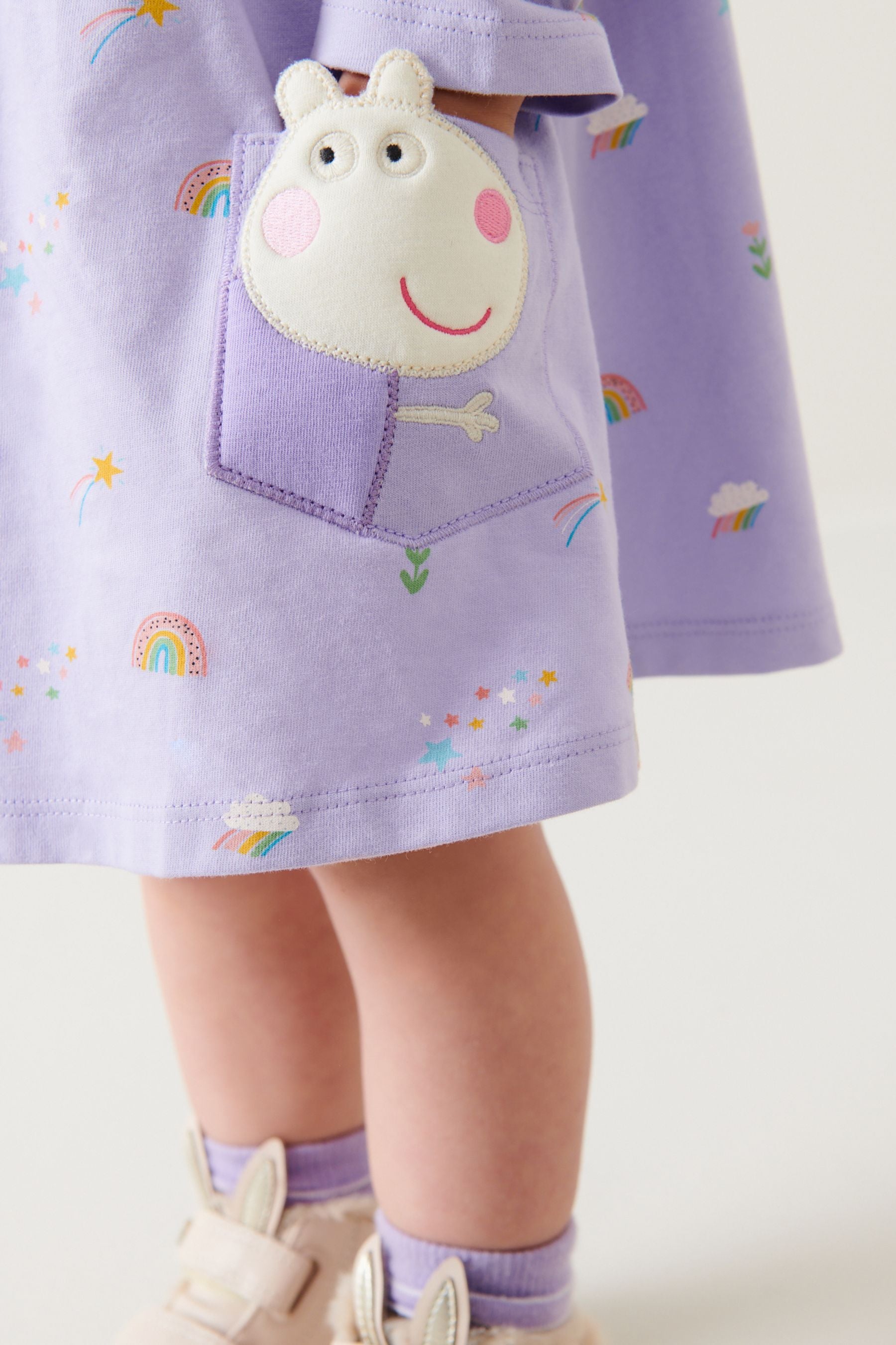 Lilac Peppa Pig Jersey Dress (3mths-7yrs)