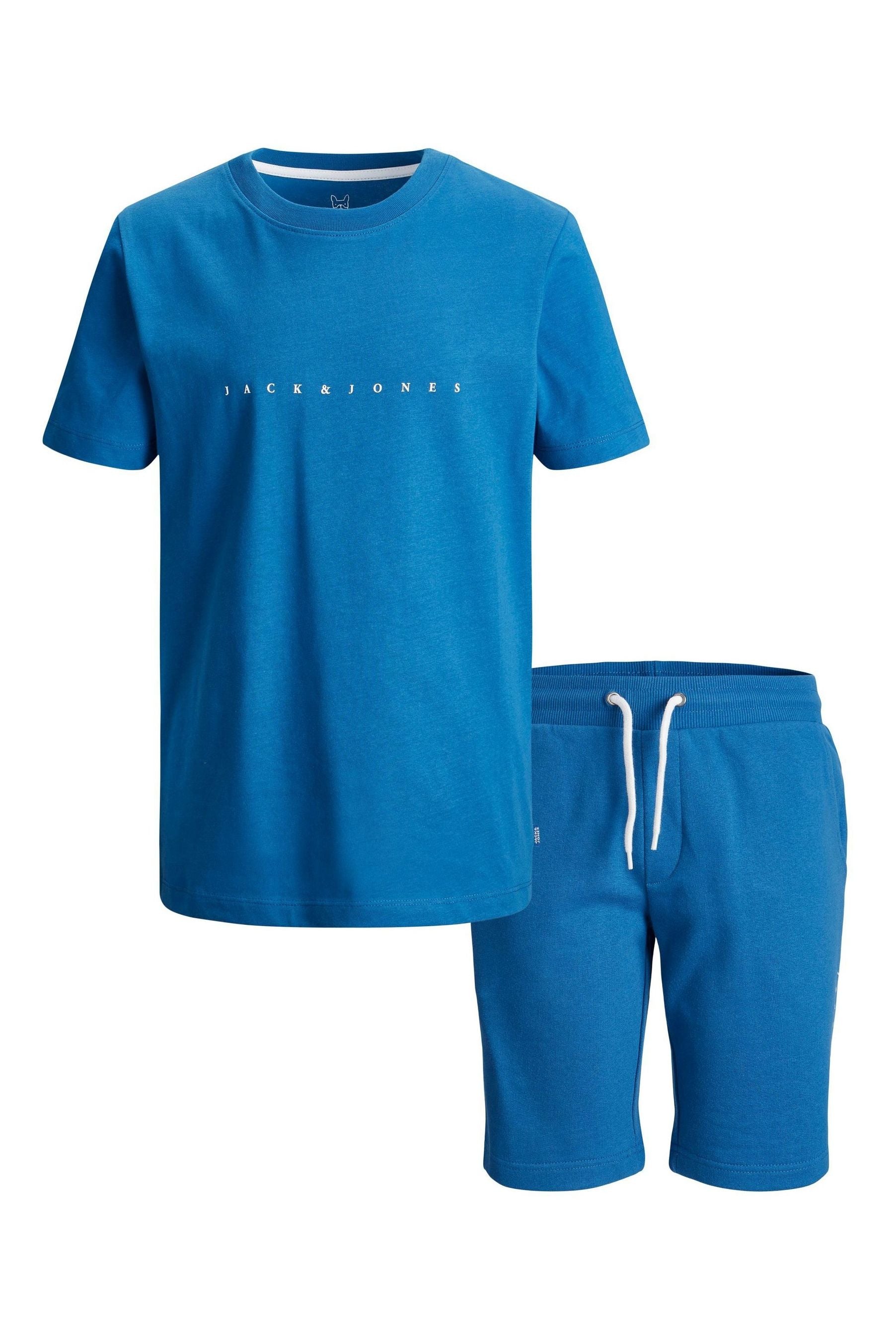 Blue JACK & JONES JUNIOR T-Shirt And Sweat Short Set