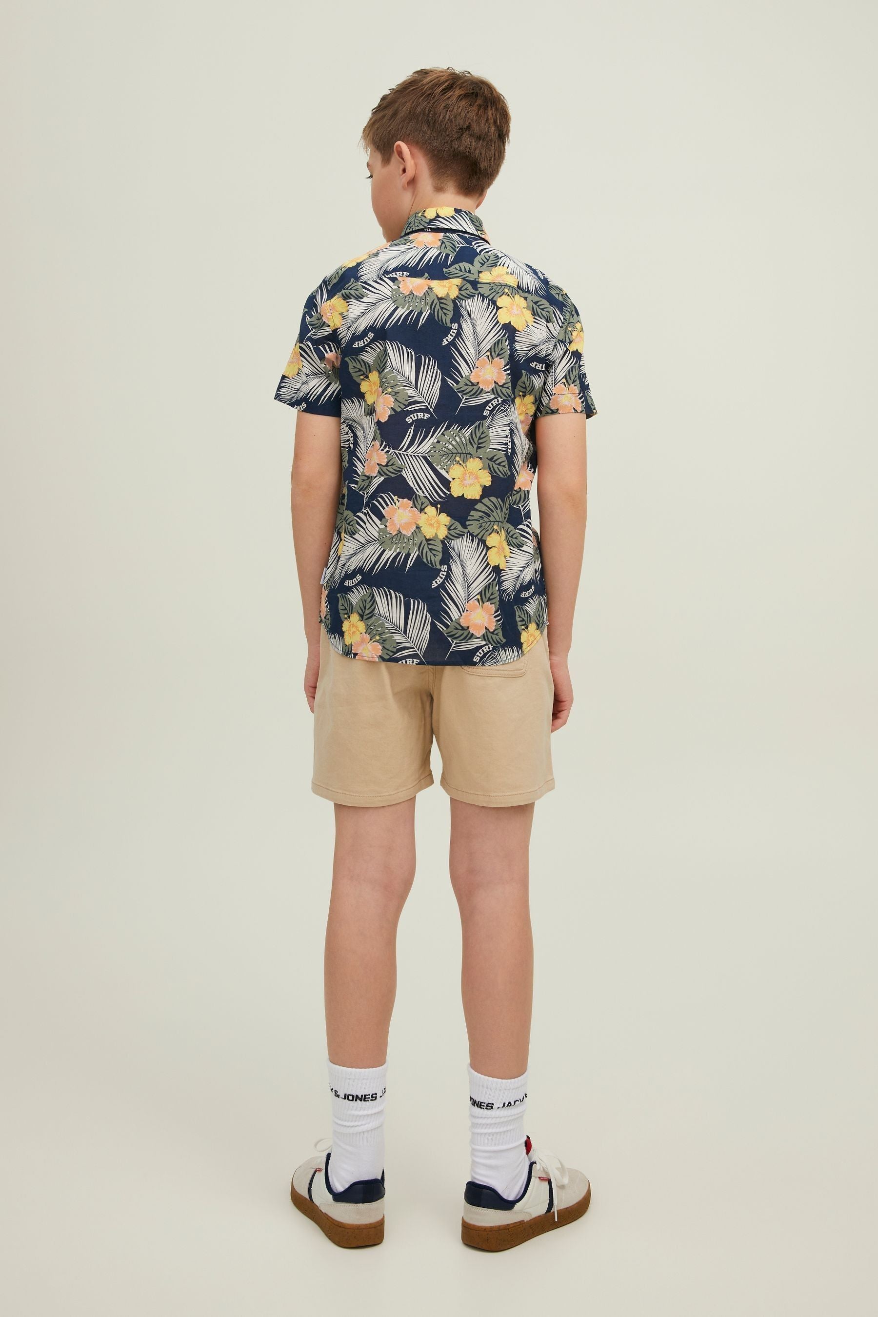 Navy JACK & JONES JUNIOR Short Sleeve Printed Shirt