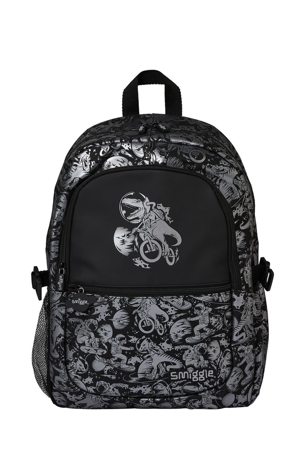 Black Dinosaur Smiggle Better Attach Backpack