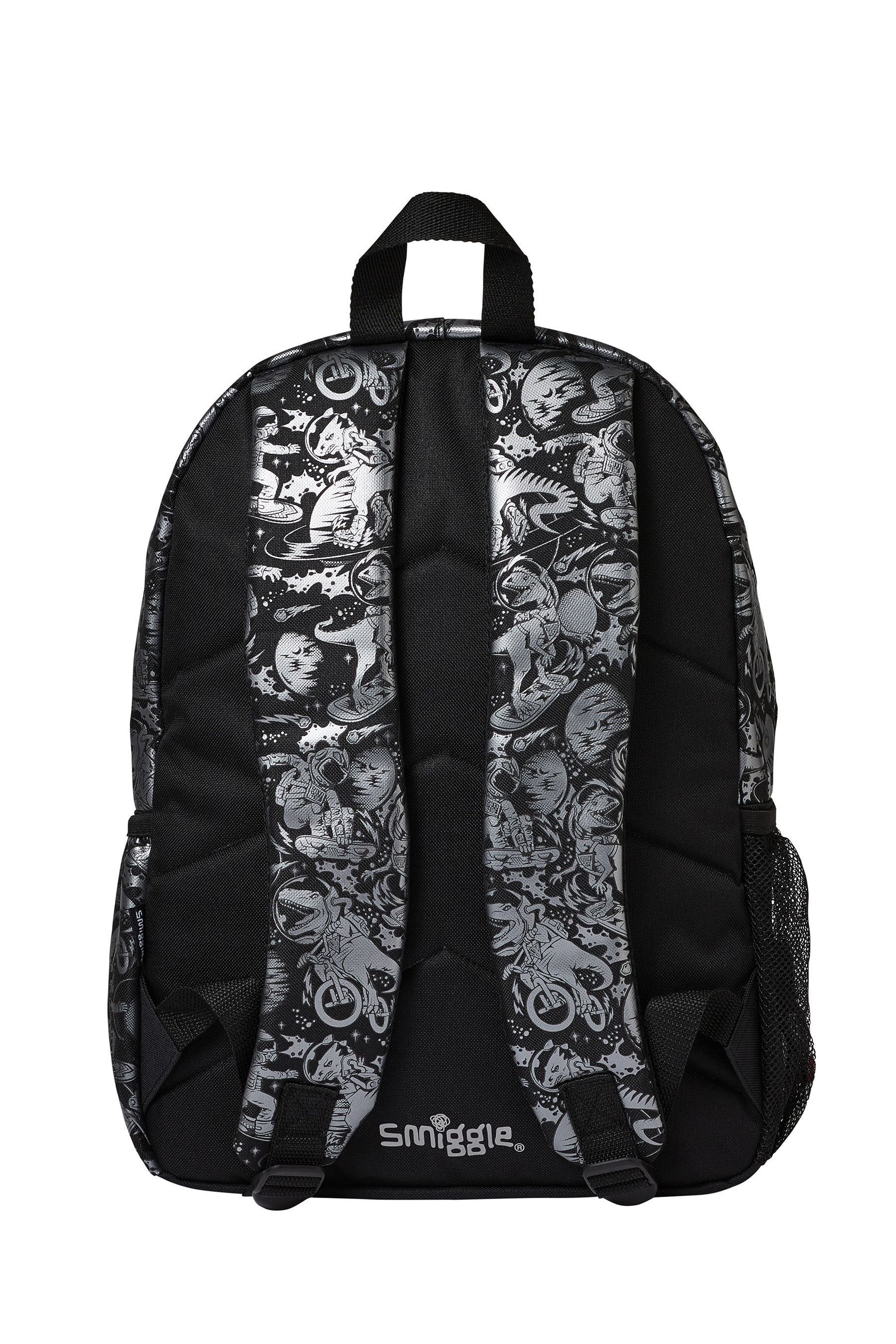 Black Dinosaur Smiggle Better Attach Backpack