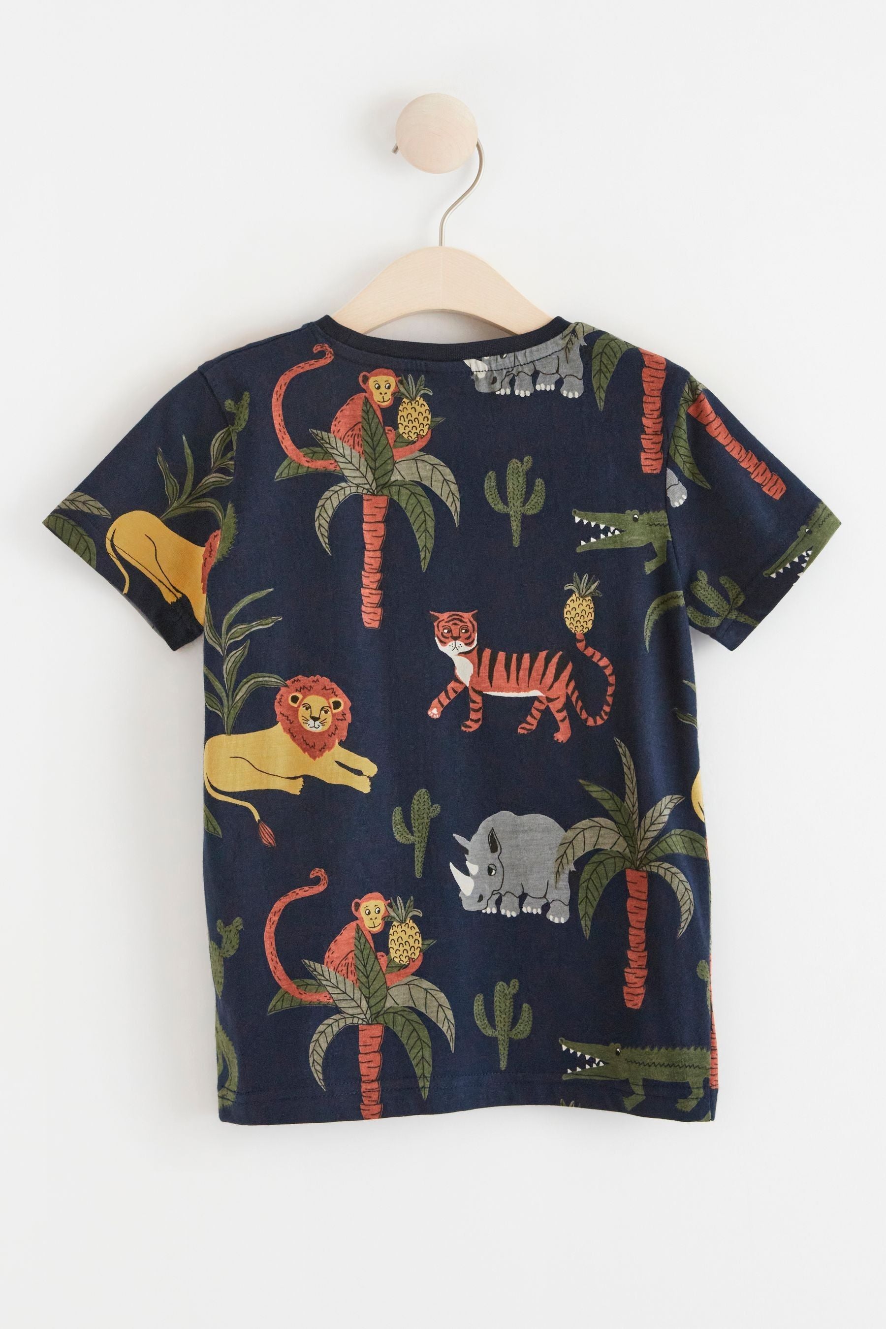 Lindex Navy Jungle Lindex Print T-Shirt