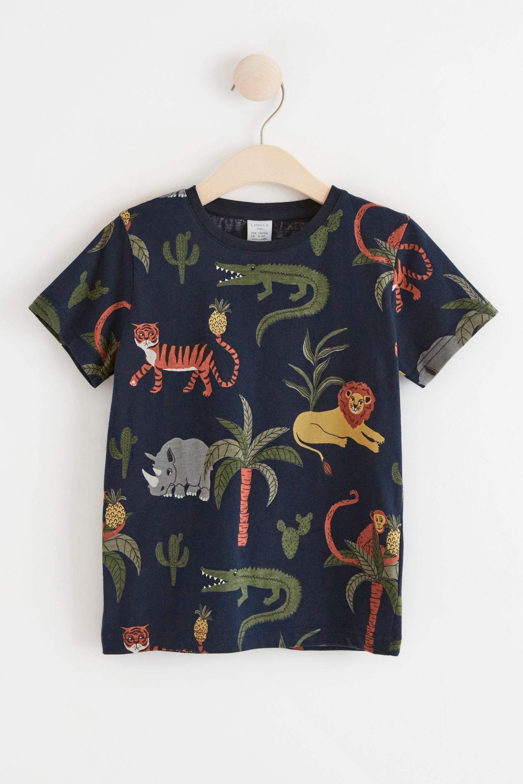 Lindex Navy Jungle Lindex Print T-Shirt