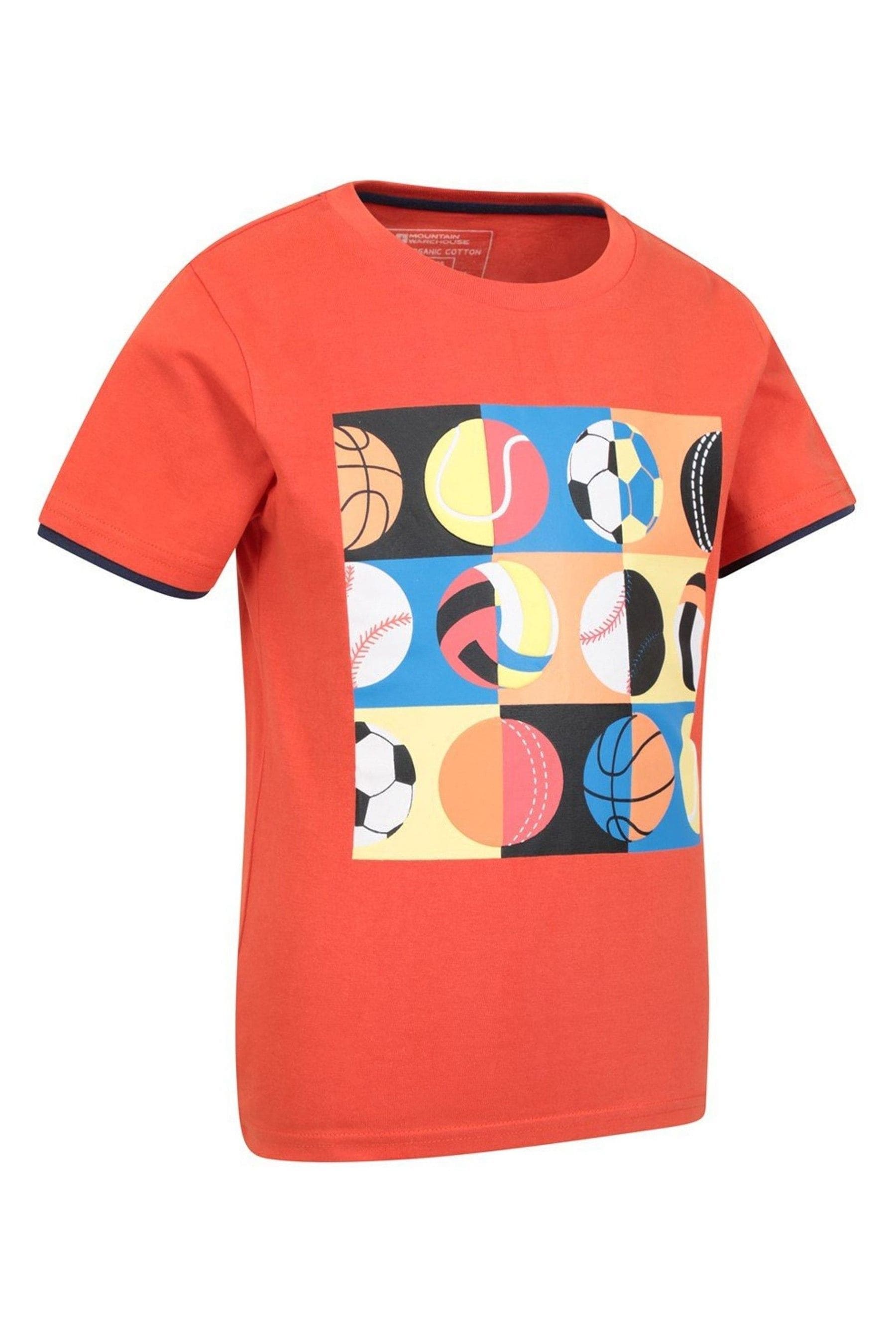 Orange Mountain Warehouse Retro Ball Kids Organic T-Shirt