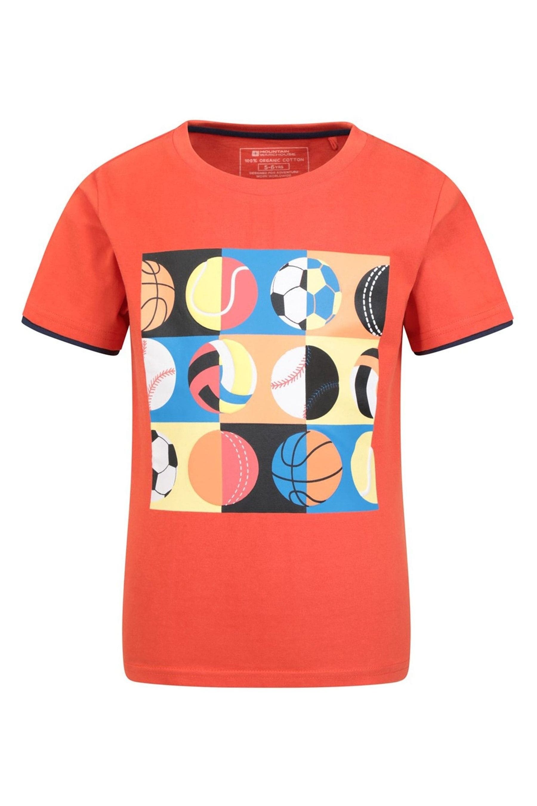 Orange Mountain Warehouse Retro Ball Kids Organic T-Shirt