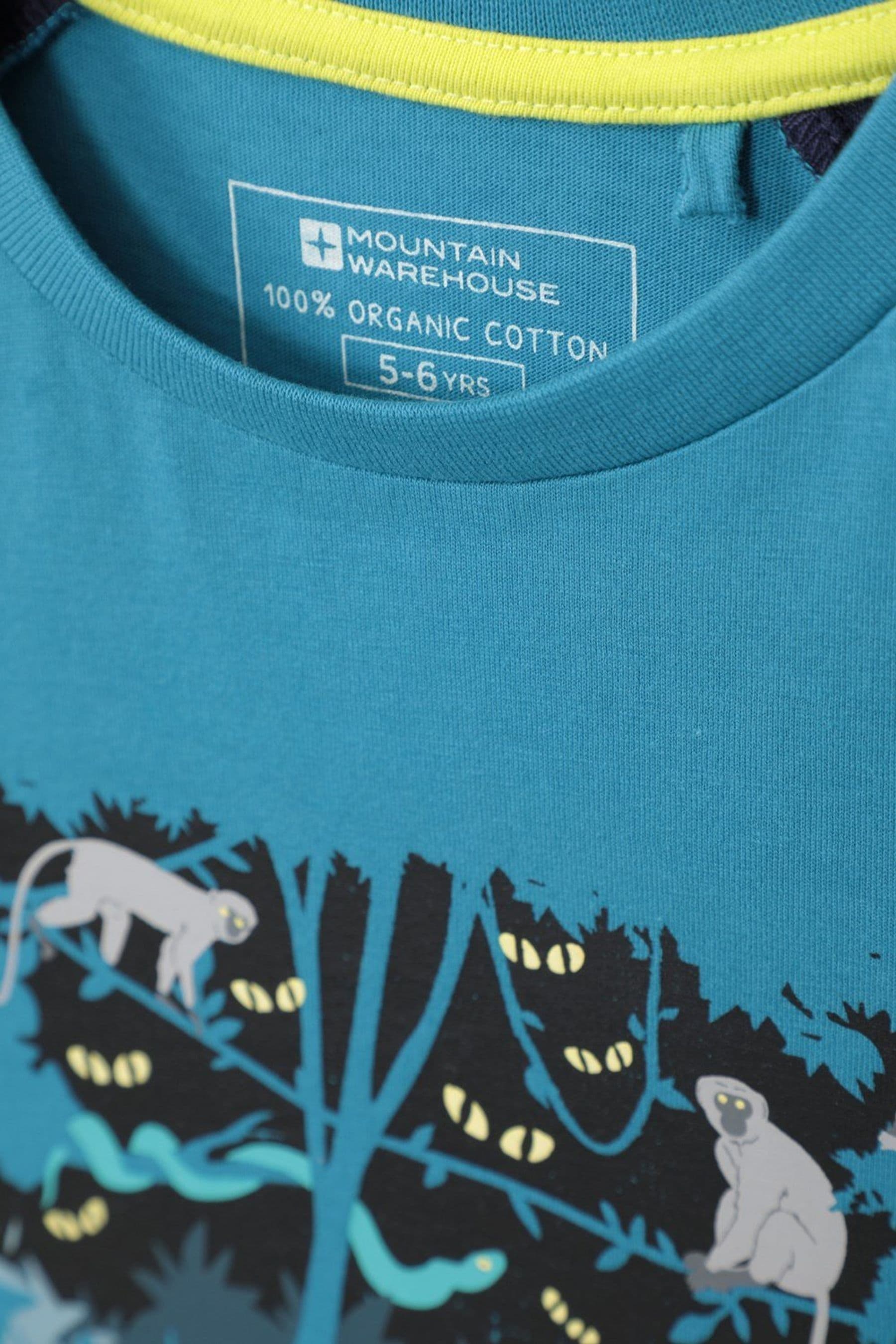 Blue Mountain Warehouse Monkey Glow In The Dark Kids Organic T-Shirt